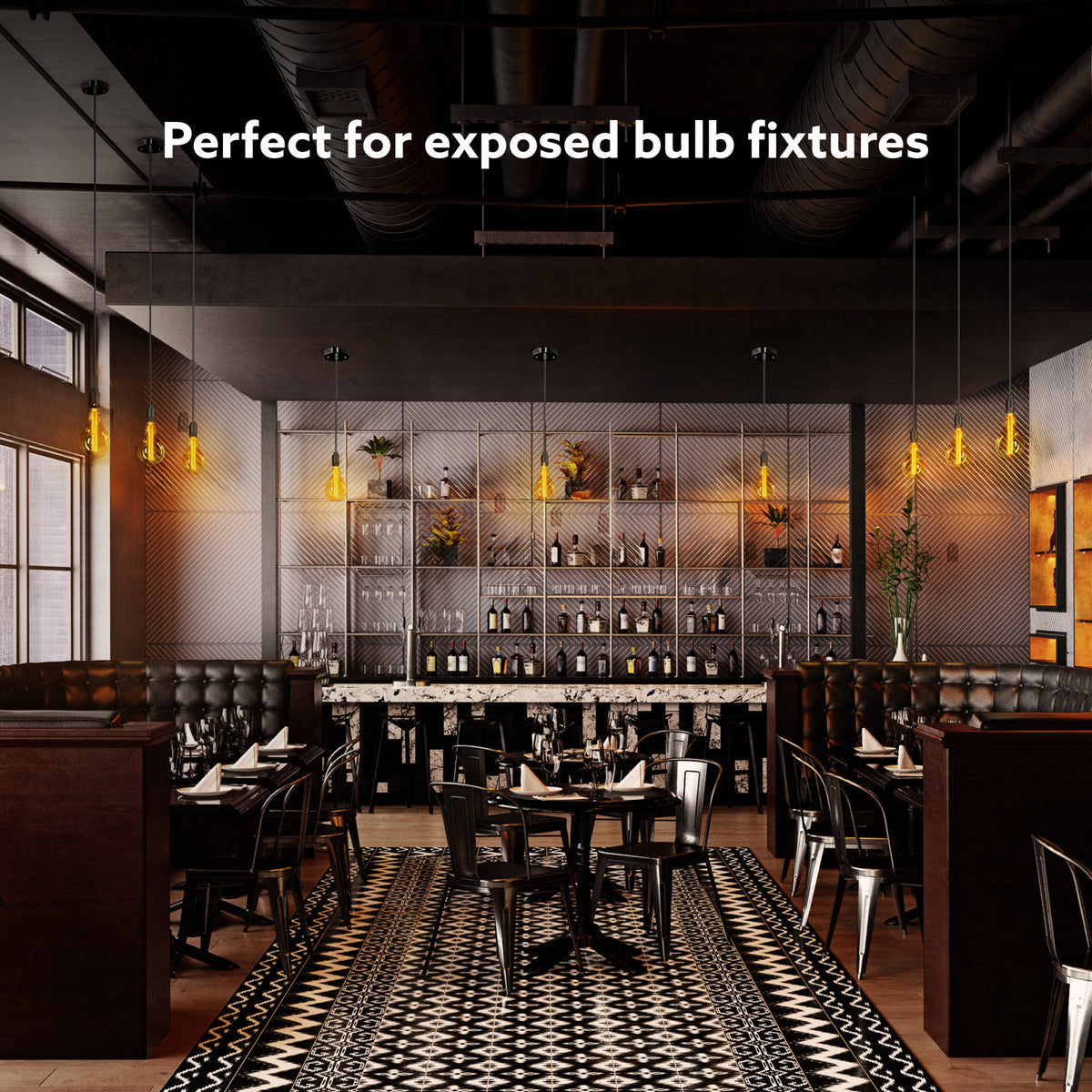 3.5W (60W Replacement) Warm Light (2100K) E26 Base PS50 Big Bulb Acrylic Filament LED