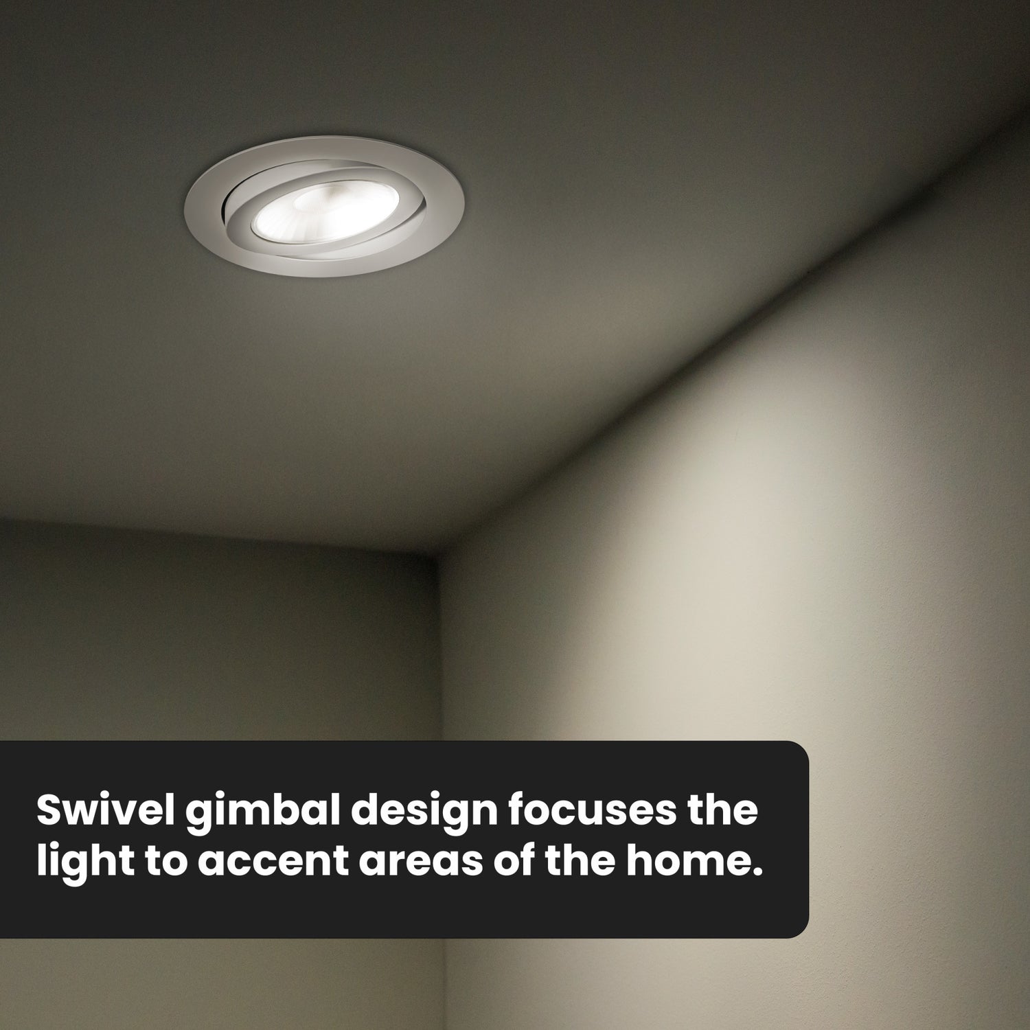 6 in. Adjustable White Adjustable Angle Recessed LED Downlight