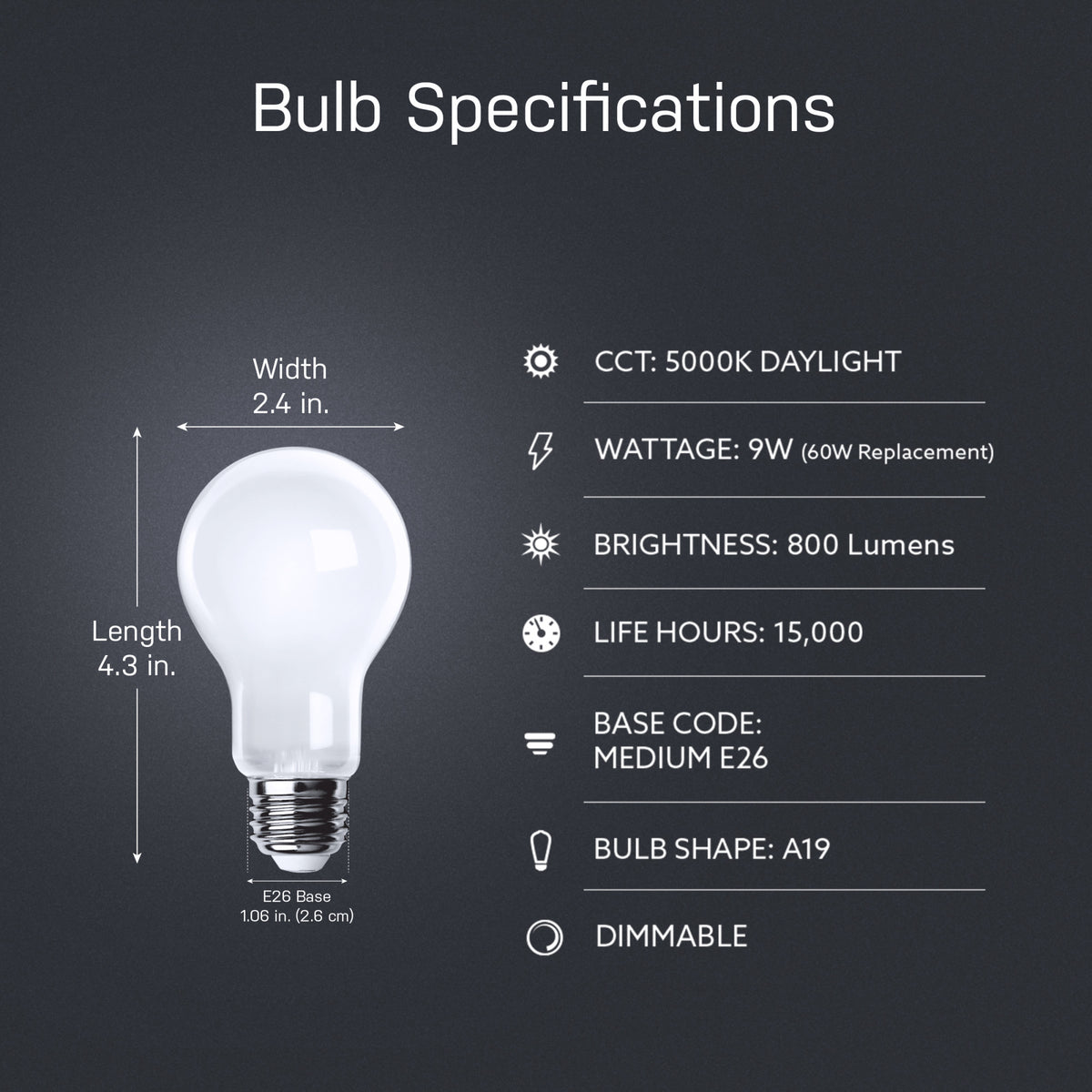 60W Equivalent A19 Color Selectable LED Bug Light