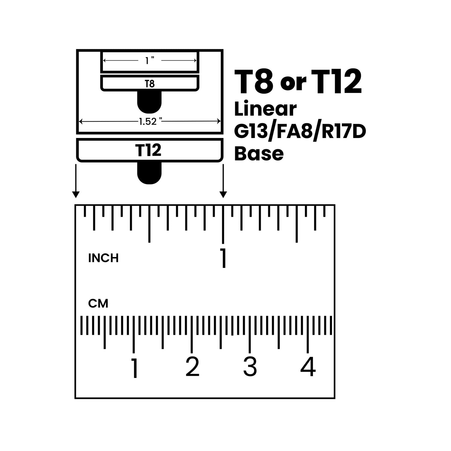 8 ft.  65W T8 Cool White (4000K) G13 Base Type B HO LED Linear Tube with R17d and FA8 Adapters (2-Pack)