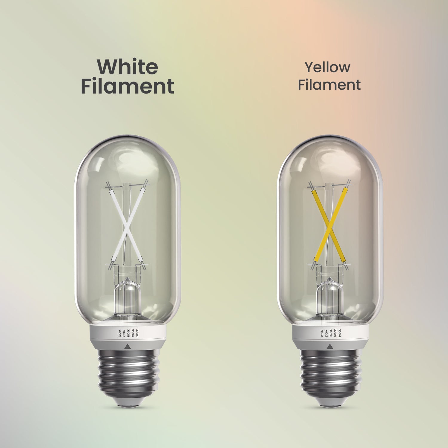 5.5W (60W Replacement) Twist & Select T14 E26 Dimmable White Filament LED Bulb (2-Pack)