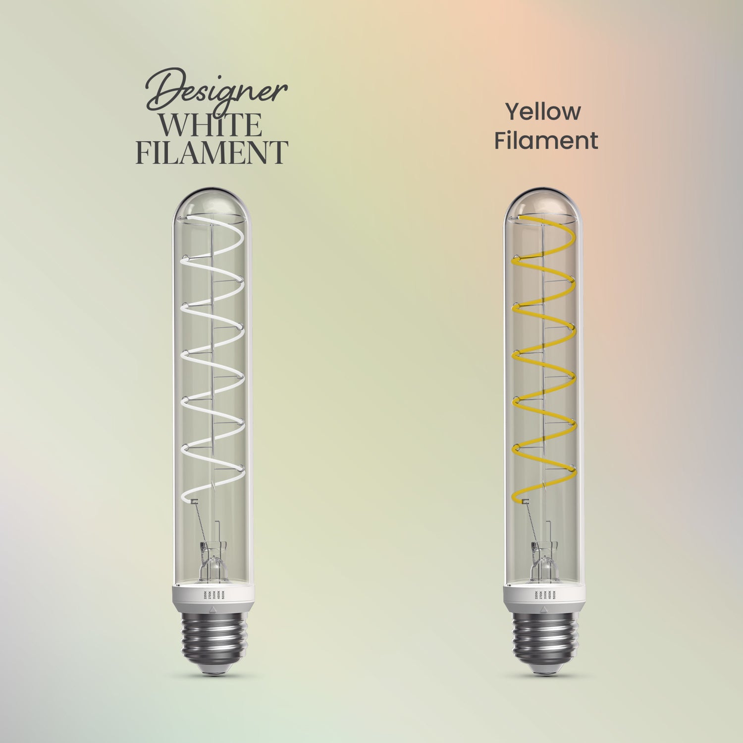 5.5W (60W Replacement) Twist & Select T10 E26 Dimmable Designer Spiral White Filament LED Bulb