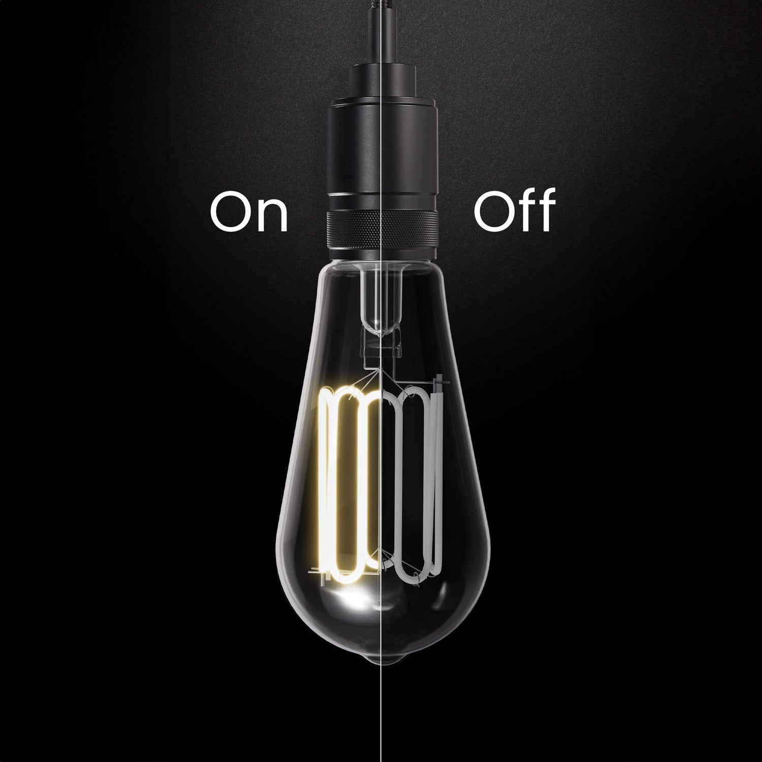 5.5W (60W Replacement) ST19 E26 Dimmable Designer Wound White Filament Edison LED Bulb, Soft White (2-Pack)