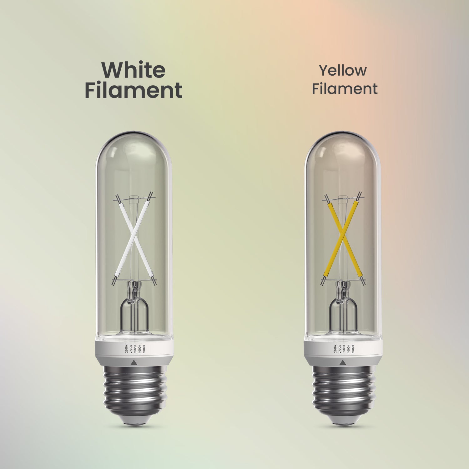 5.5W (60W Replacement) Twist & Select T10 E26 Dimmable White Filament LED Bulb (2-Pack)