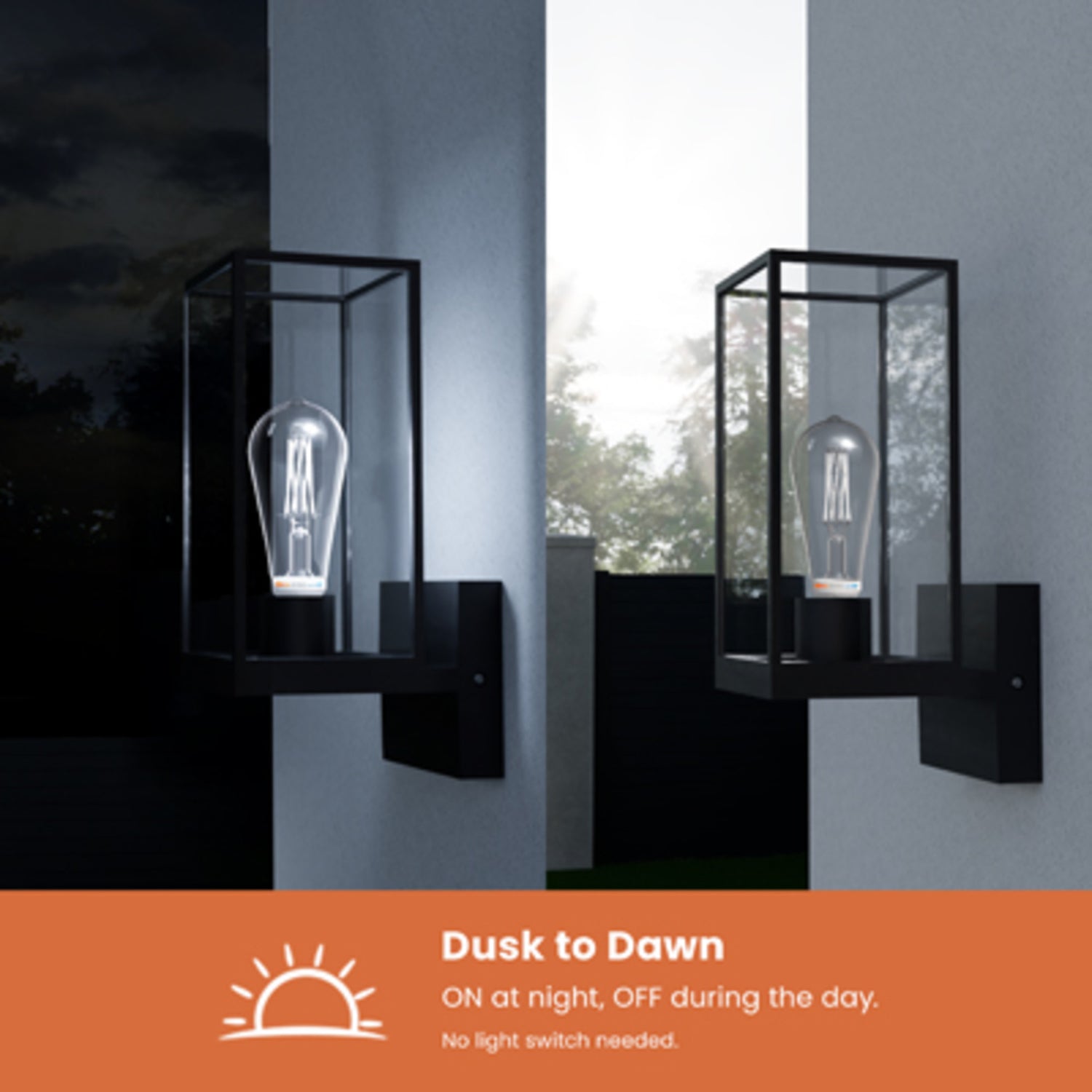 12W (100W Replacement) ST19 E26 Twist & Select Dusk to Dawn Non-Dimmable White Filament LED Bulb, Selectable White