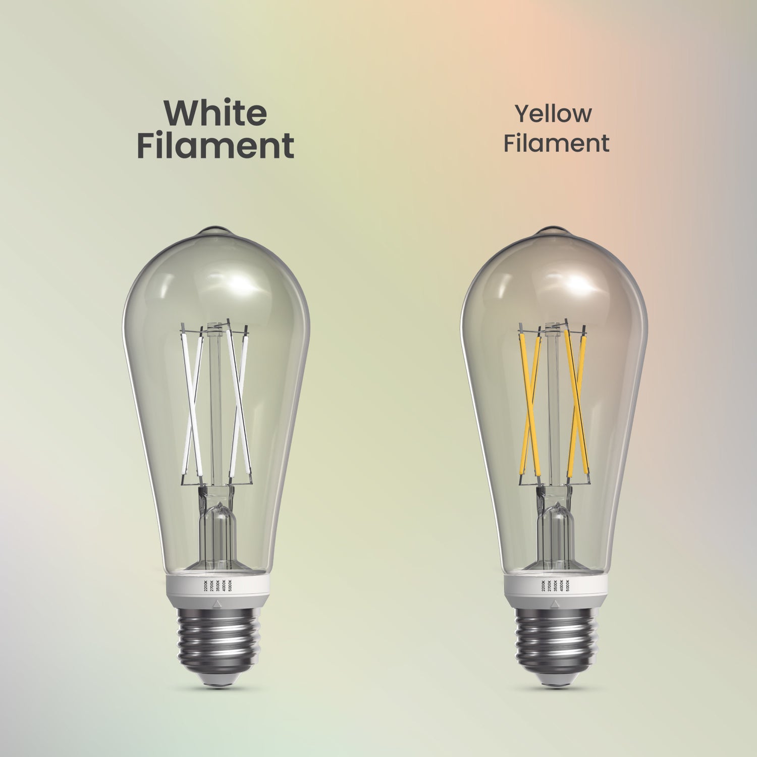 3.8W (40W Replacement) Twist & Select ST19 E26 Dimmable White Filament Clear Edison LED Bulb (2-Pack)