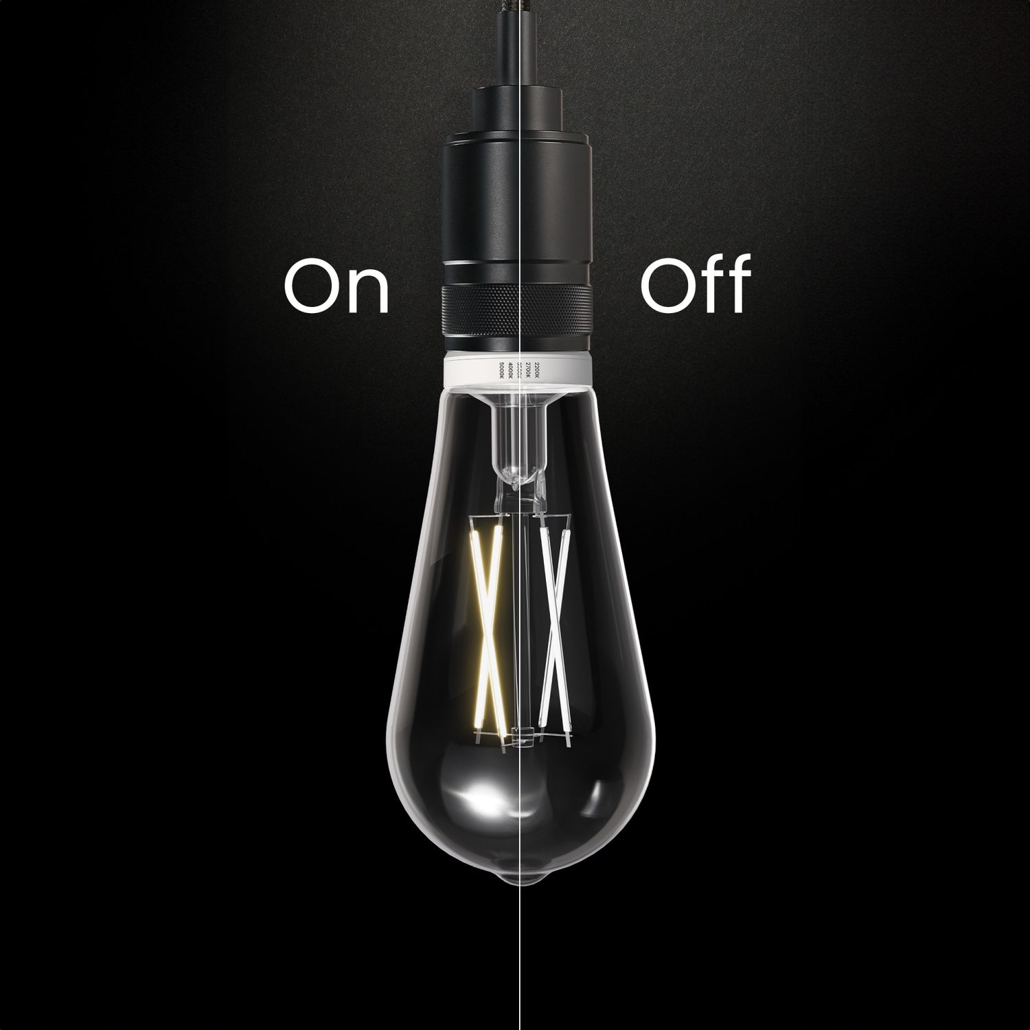 3.8W (40W Replacement) Twist & Select ST19 E26 Dimmable White Filament Clear Edison LED Bulb (2-Pack)