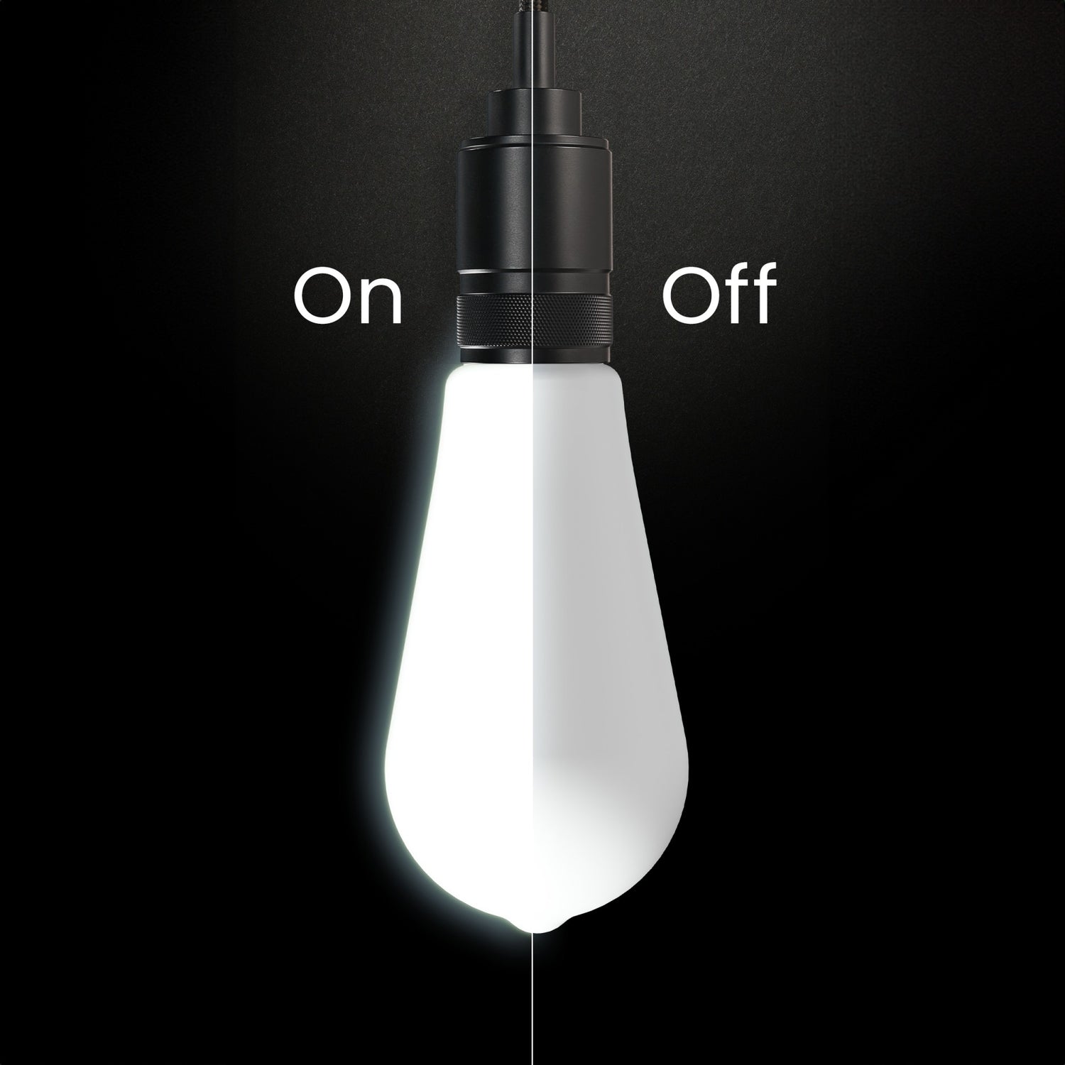 5.5W (60W Replacement) ST19 E26 Dimmable Porcelain Edison LED Bulb, Daylight (2-Pack)