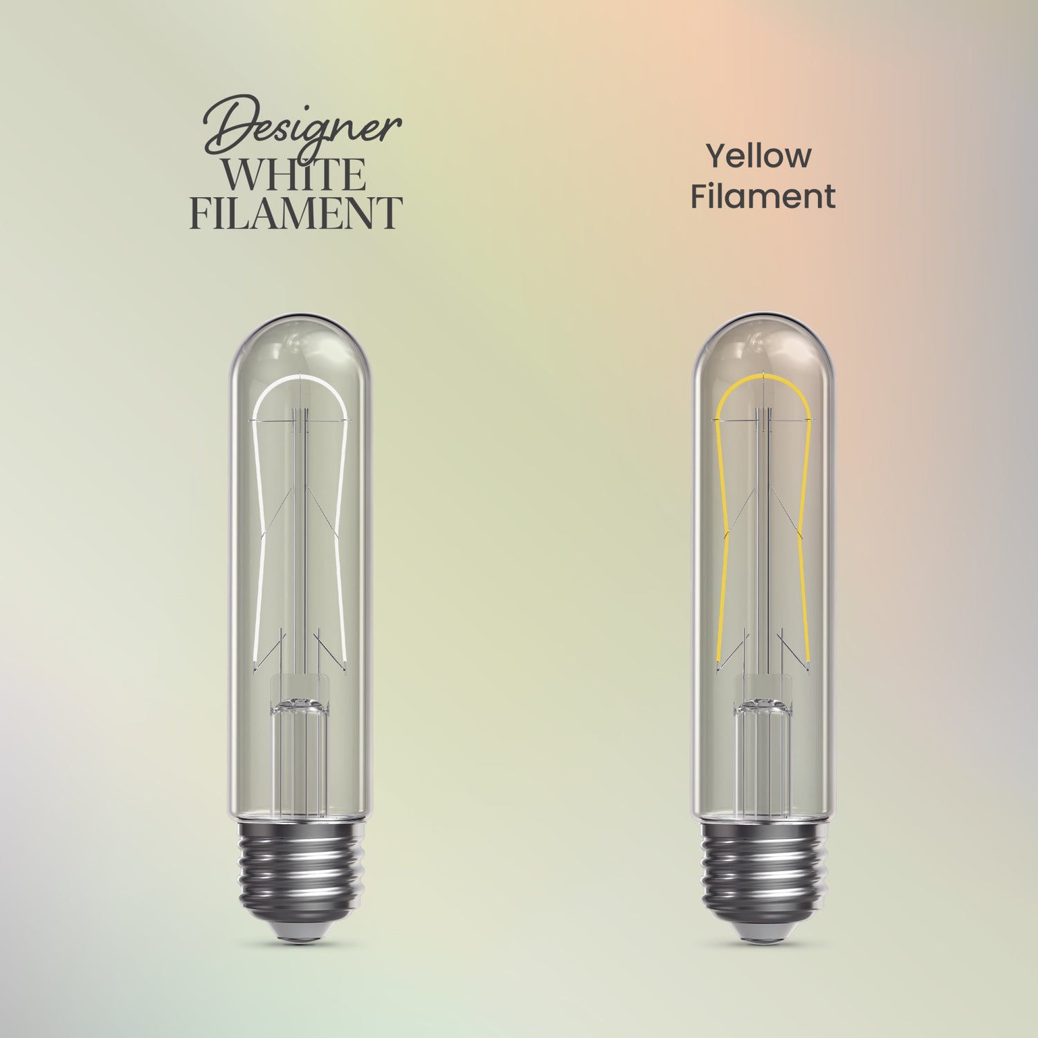 5.5W (60W Replacement) T10 E26 Dimmable Designer U White Filament LED Bulb, Soft White (2-Pack)