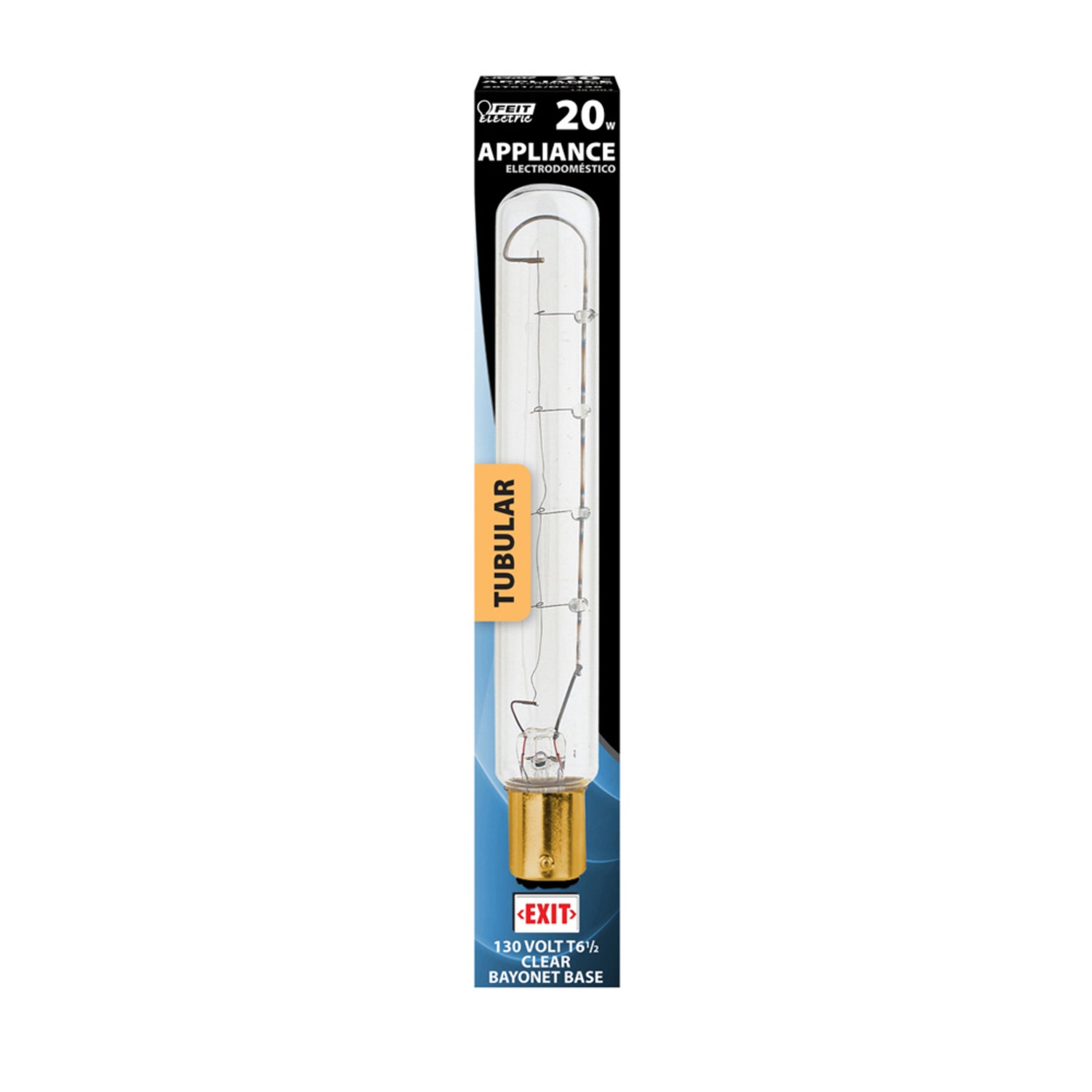 20W Soft White (2700K) Incandescent T6 1/2 D.C. Bayonet Base Bulb
