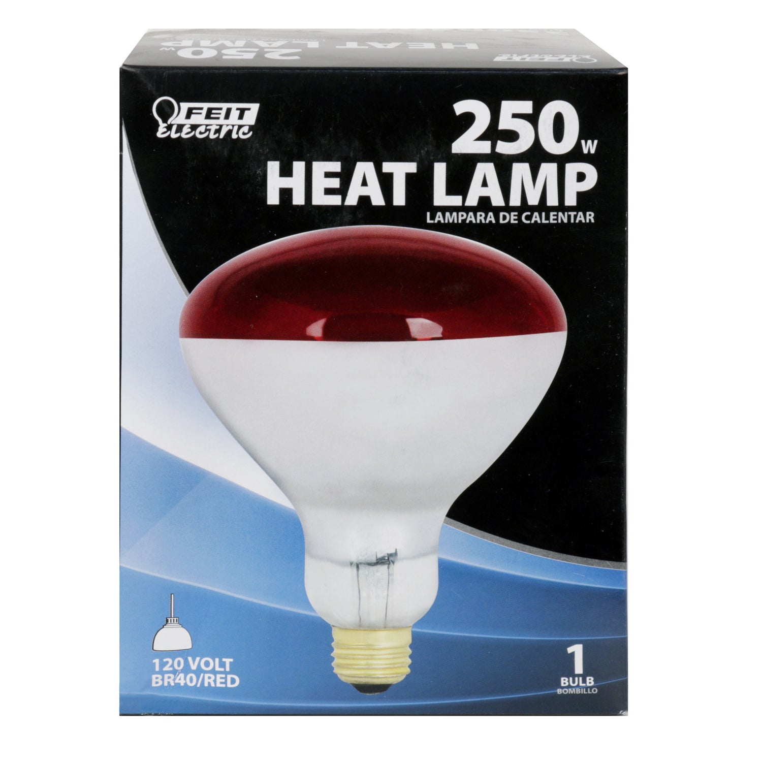 250W Red  BR40  Dimmable Incandescent Heat Lamp Reflector