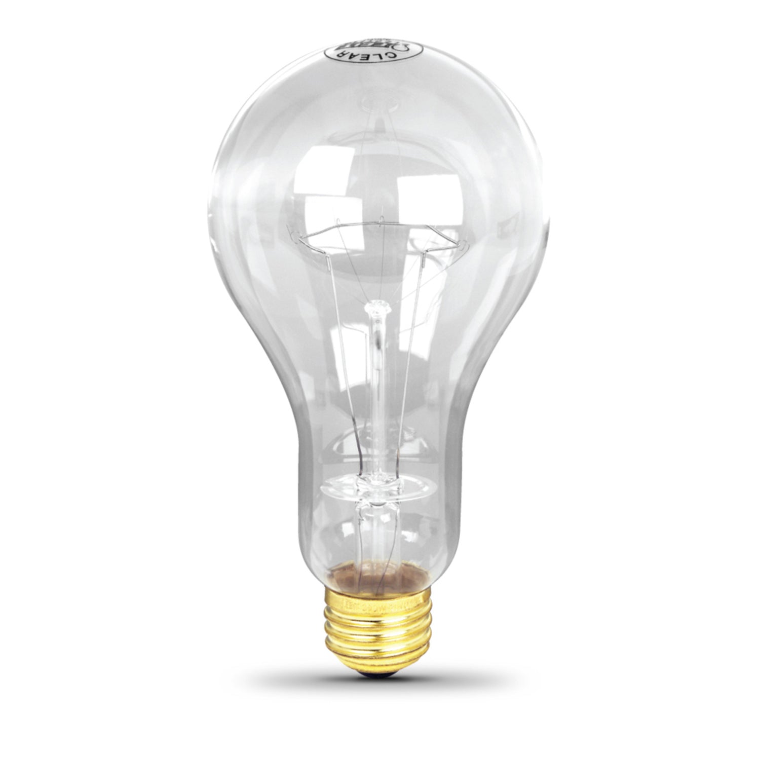 300W Soft White (3000K) Medium E26 Base PS25 High Lumen Clear Utility Incandescent Light Bulb