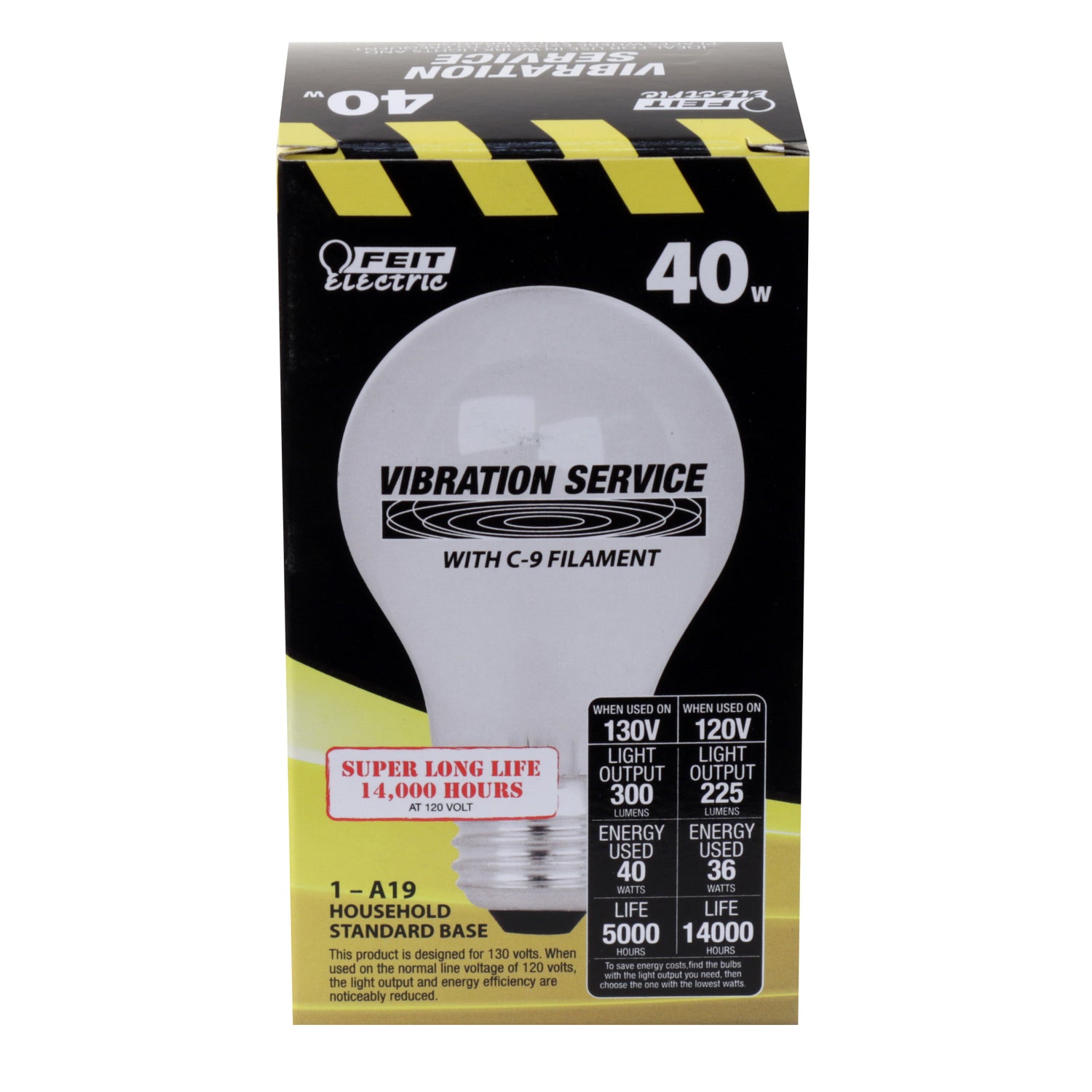 40W Soft White (2600K) A19 130V Medium (E26) Base Frost Incandescent Light Bulb