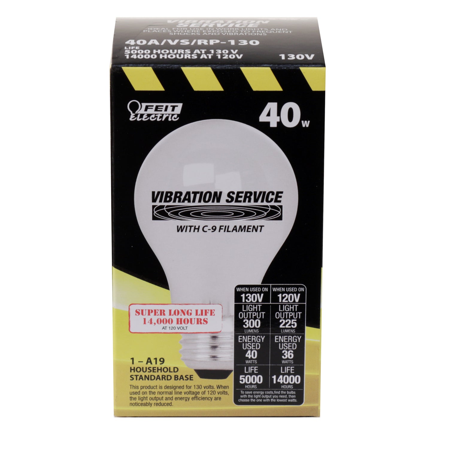 40W Soft White (2600K) A19 130V Medium (E26) Base Frost Incandescent Light Bulb