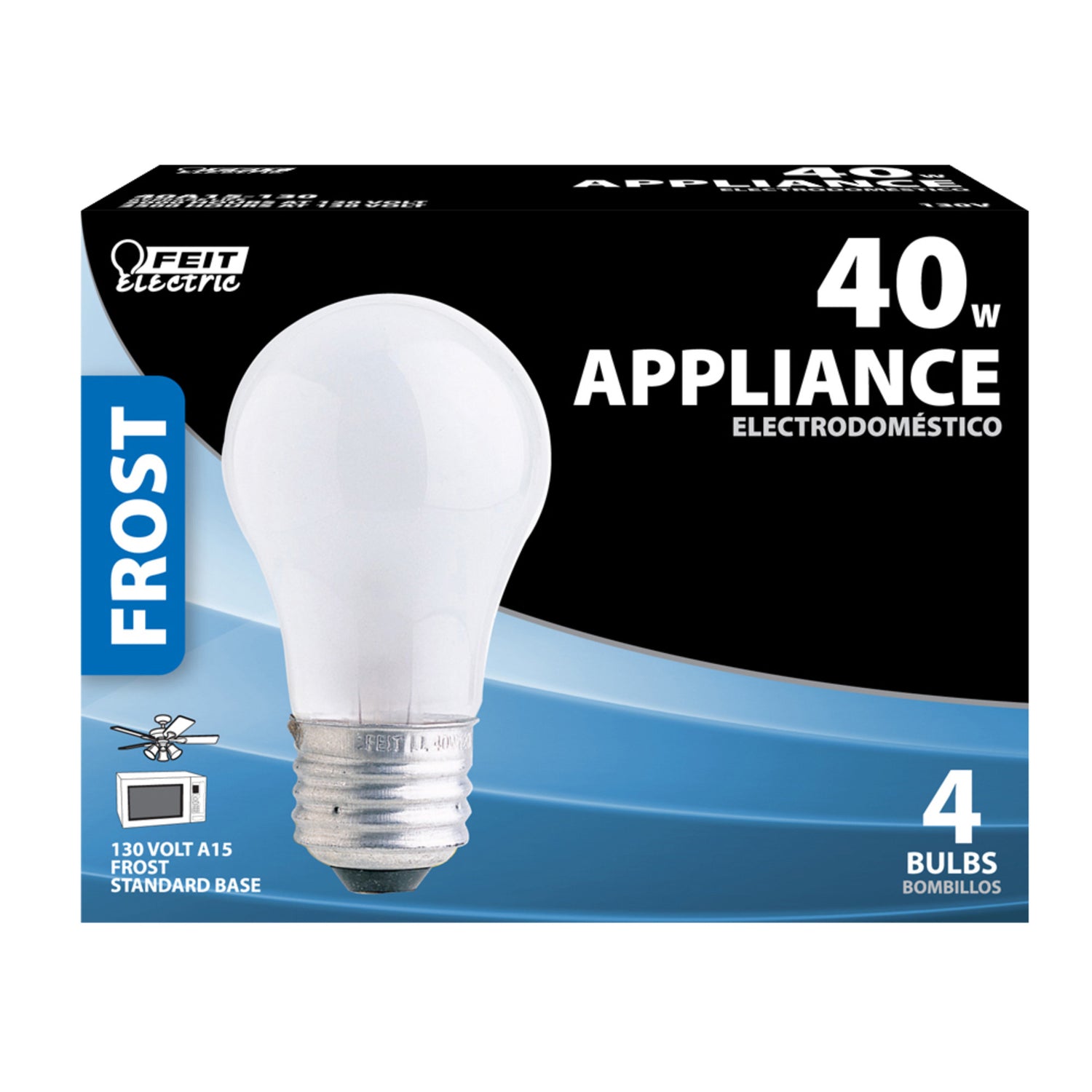 40W Soft White (2500K) Frost Appliance/Fan 130V Incandescent Bulb