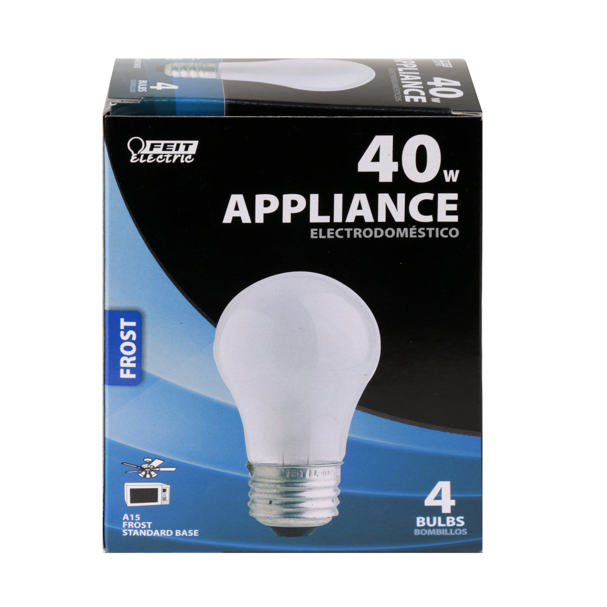 40W Soft White (2500K) Frost Appliance/Fan 130V Incandescent Bulb