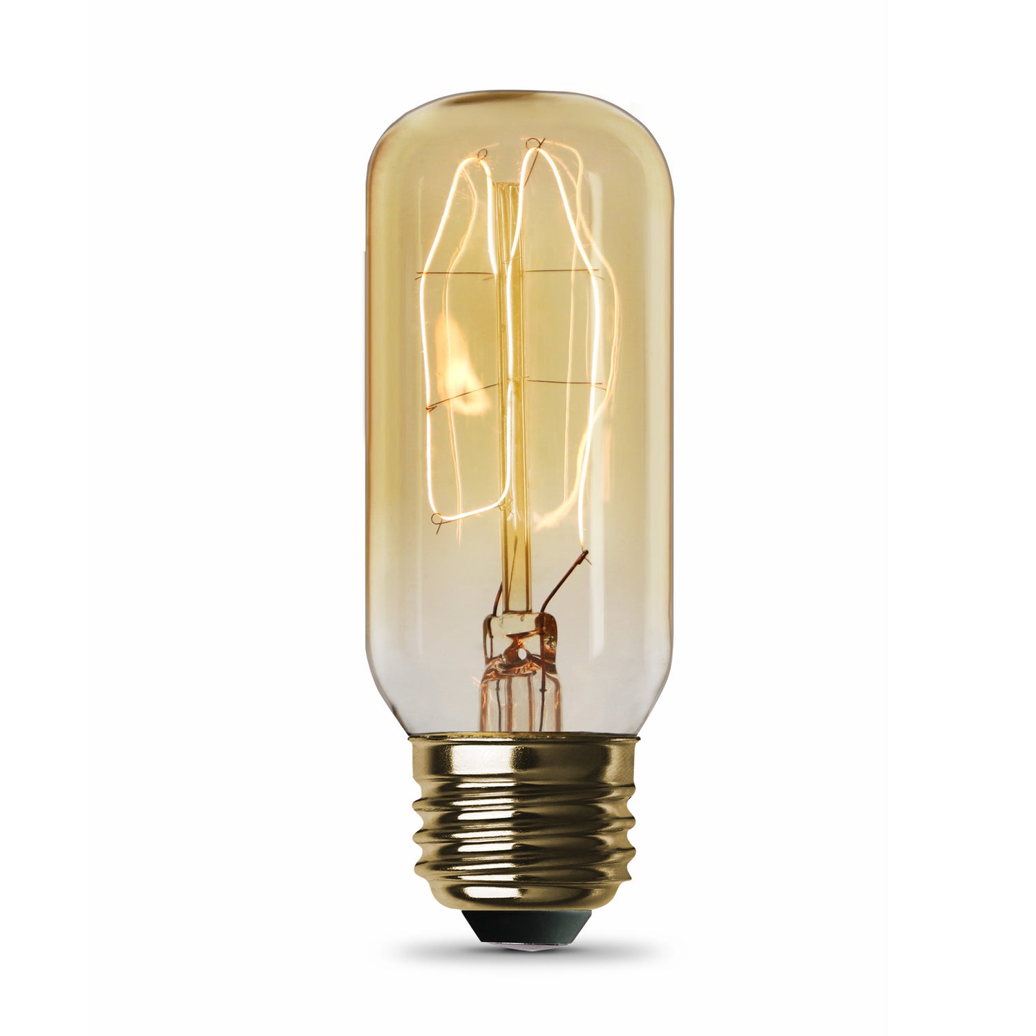 40W T12 E26 Dimmable Filament Amber Glass Vintage Edison Incandescent Light Bulb, Warm White