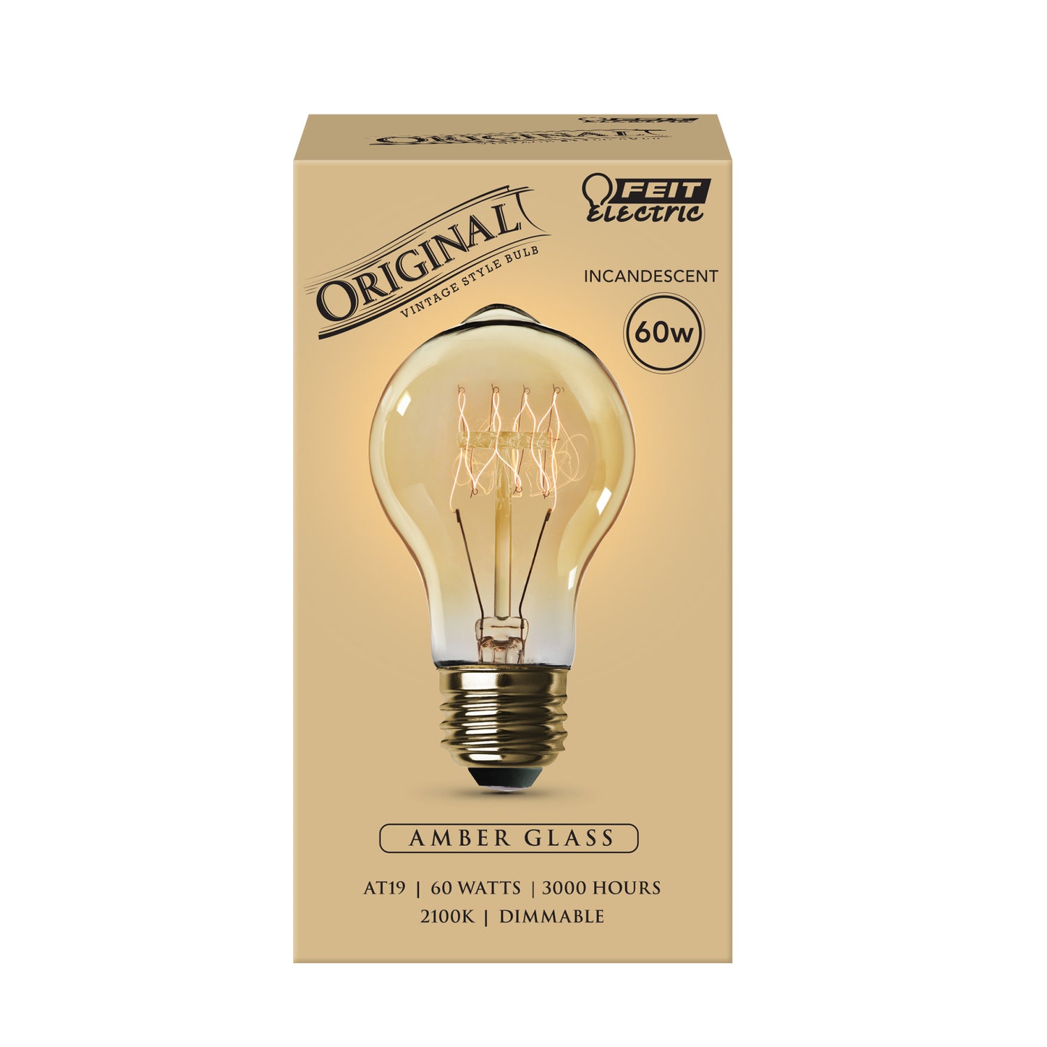 60W Soft White Clear incandescent Light Bulb - Feit Electric