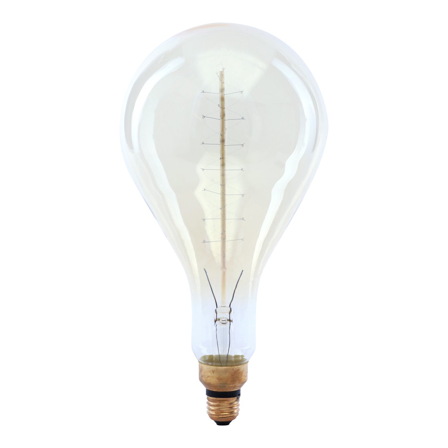 60W Replacement PS52 E26 Dimmable Spiral Filament Amber Glass Vintage Edison Incandescent Light Bulb and Pendant, Soft White