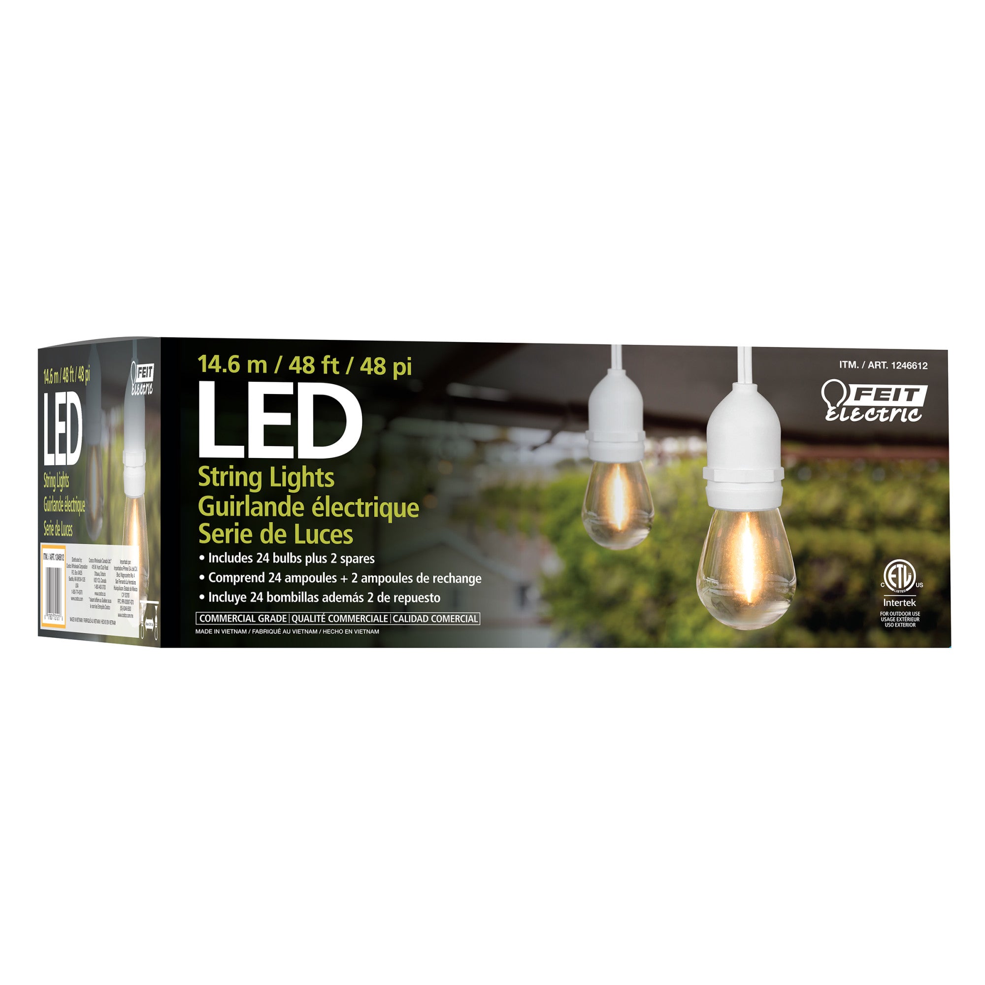 48 ft. LED String Light Set (3-Pack)