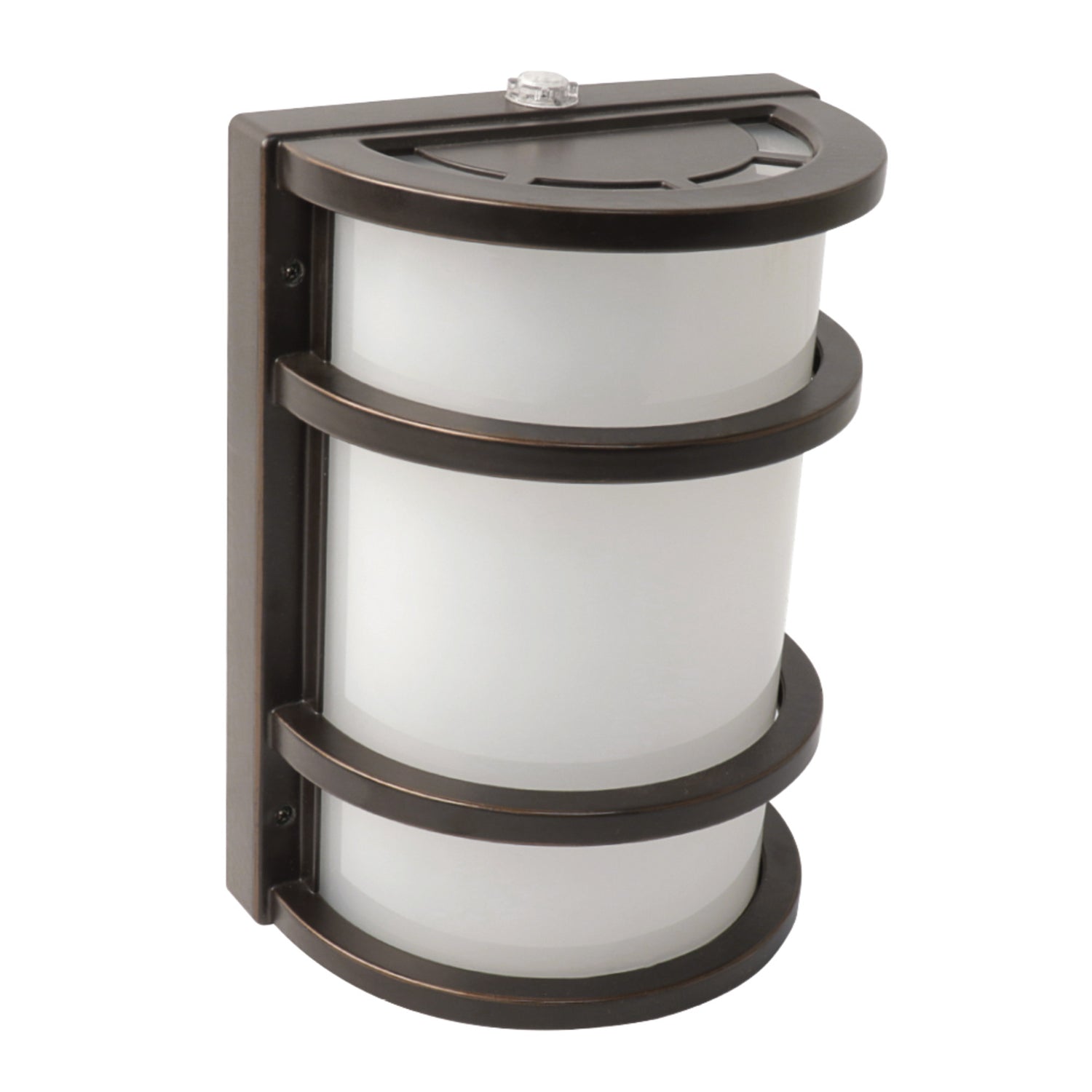 12W (60W Replacement) Daylight (5000K) Bronze LED Dusk to Dawn Security Wall Light