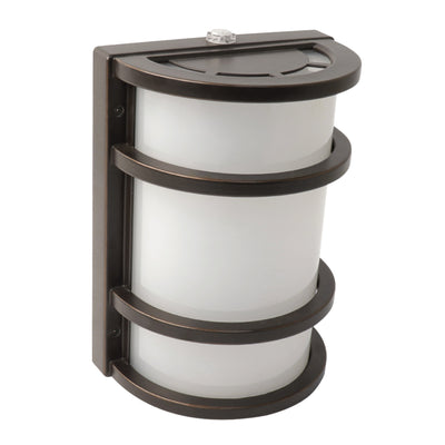 12W (60W Replacement) Daylight (5000K) Bronze LED Dusk to Dawn Security Wall Light