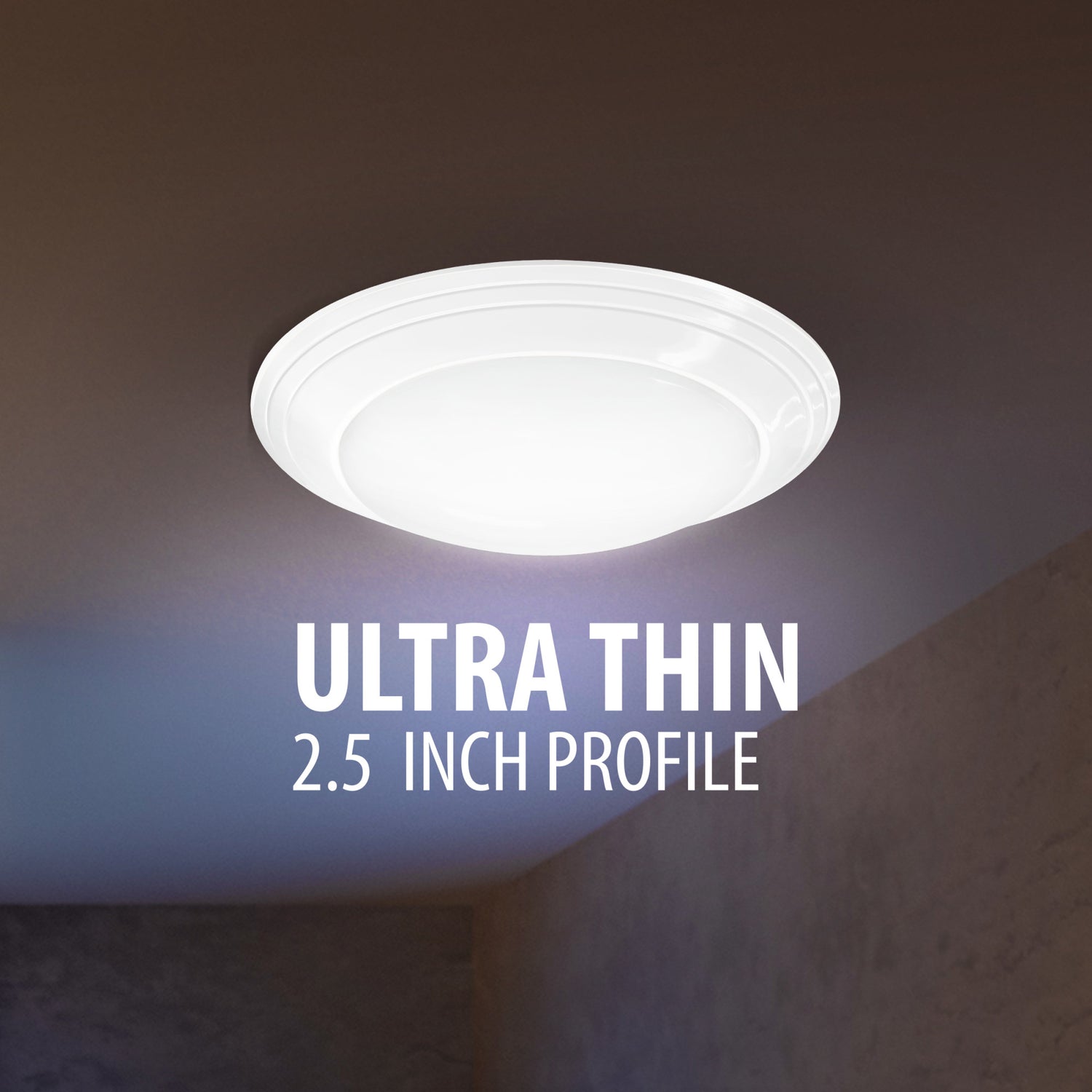 7.5 in. 12W (75W Replacement) Color Selectable Round LED Ceiling Downlight  with Switch Mode, White