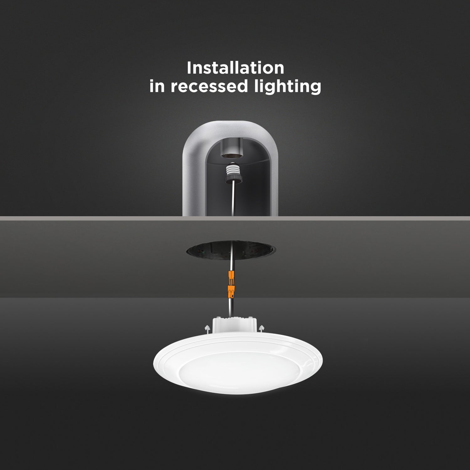 7.5 in. 12W (75W Replacement) Color Selectable Round LED Ceiling Downlight  with Switch Mode, White