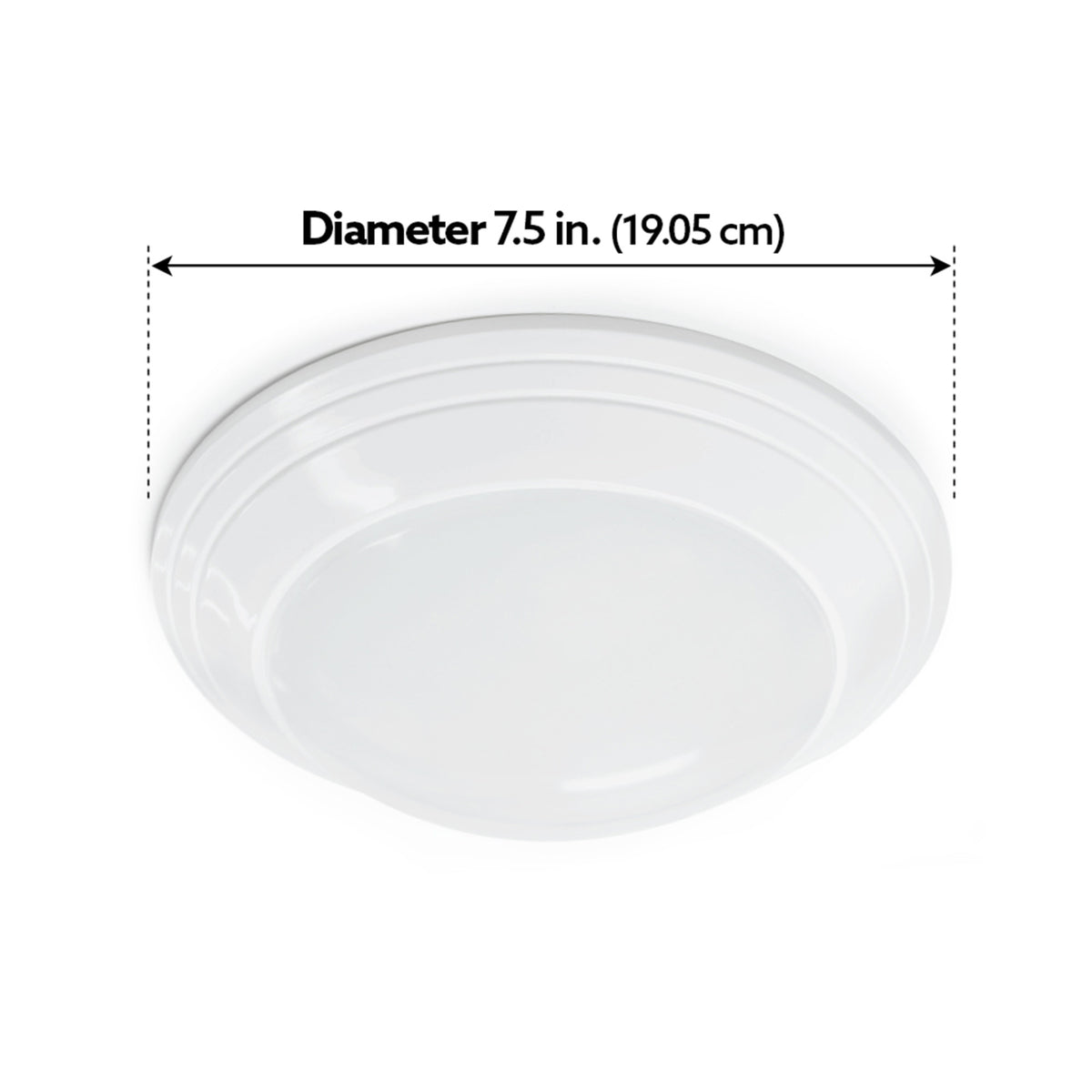 7.5 in. 12W (75W Replacement) Color Selectable Round LED Ceiling Downlight  with Switch Mode, White