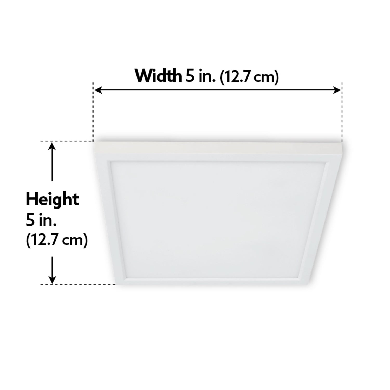 5 in. 7.2W (50W Replacement) Color Selectable (5CCT) White Square Flat Panel Ceiling Downlight