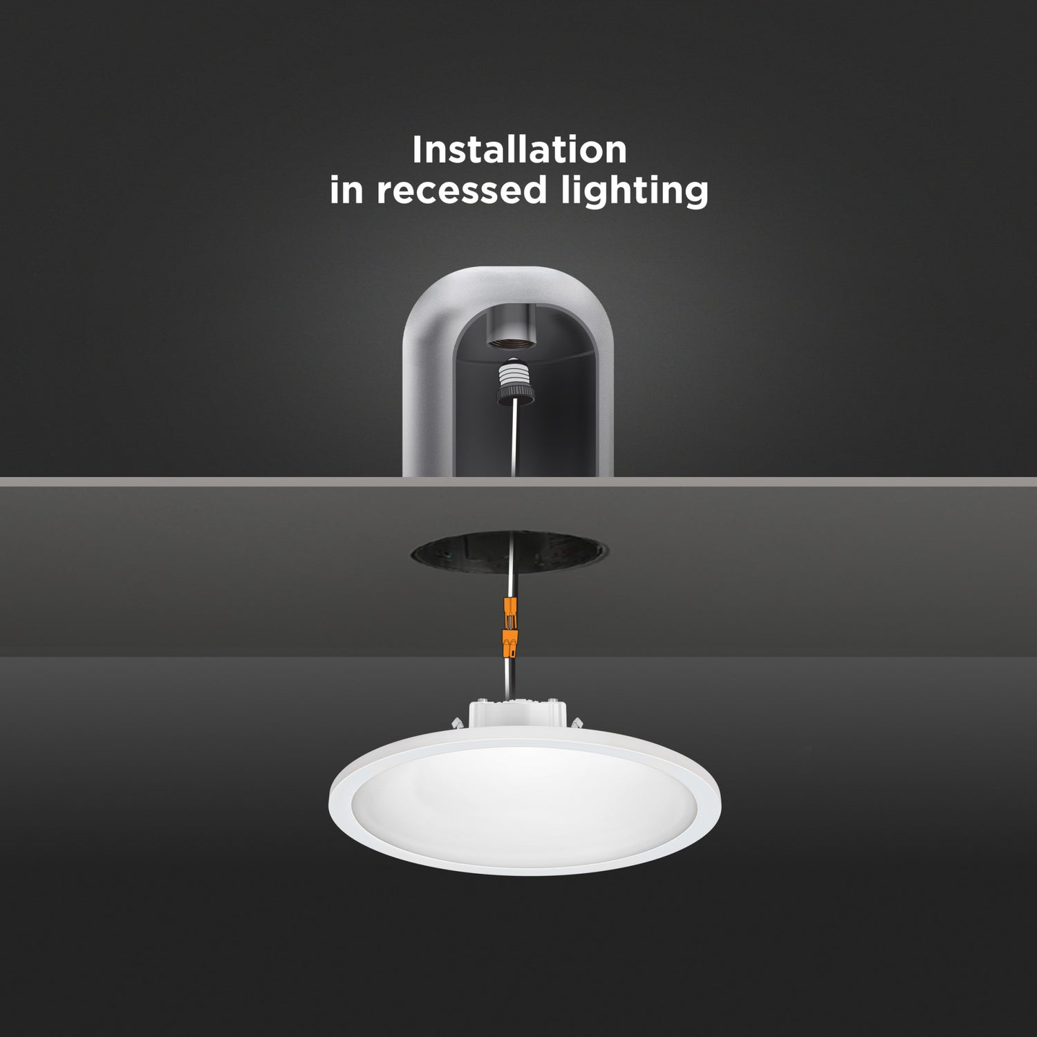 7.5 in. 10.5W (65W Replacement) Color Selectable (5CCT) White Round Flat Panel Ceiling Downlight with Switch Mode