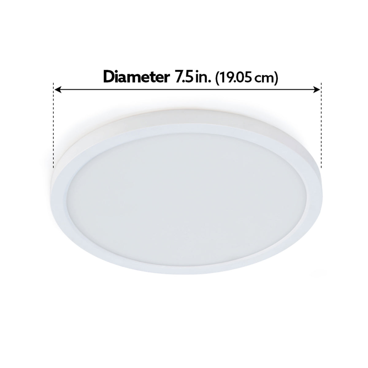 7.5 in. 10.5W (65W Replacement) Color Selectable (5CCT) White Round Flat Panel Ceiling Downlight with Switch Mode