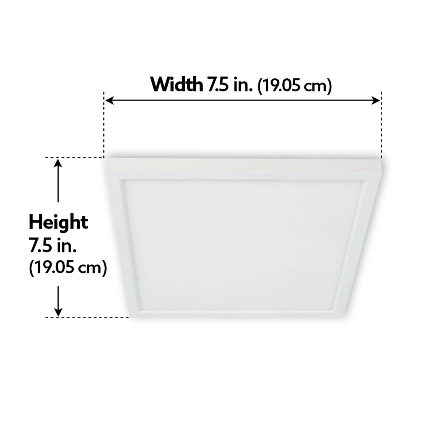 7.5 in. 10.5W (65W Replacement) Color Selectable (5CCT) White Square Flat Panel Ceiling Downlight