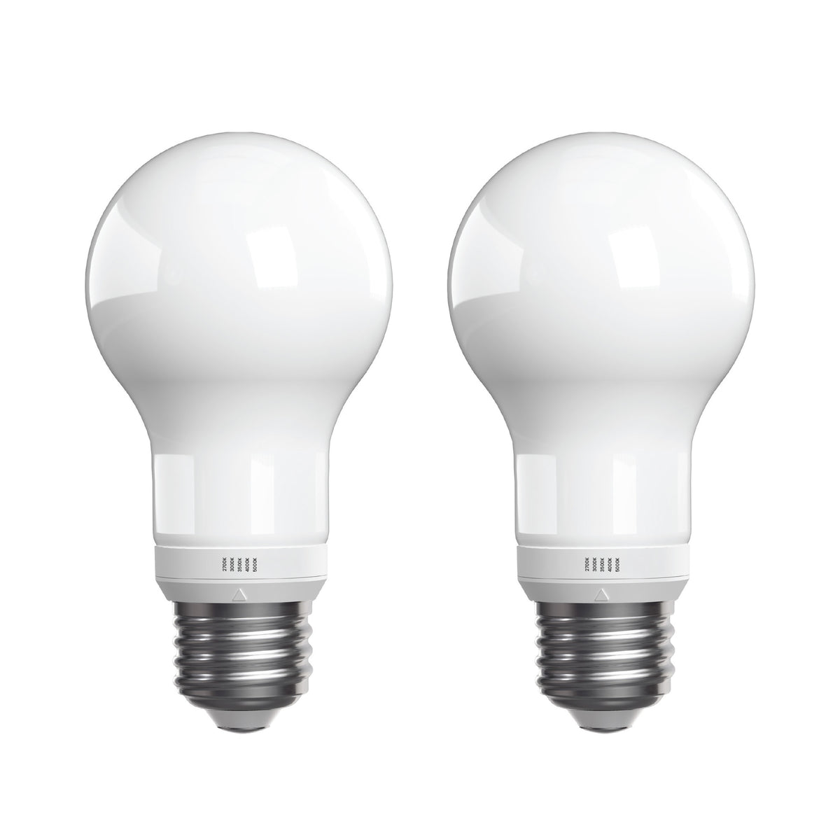 16W (100W Replacement) Twist to Select E26 Base A19 Frost Glass LED Bulb (2-Pack)