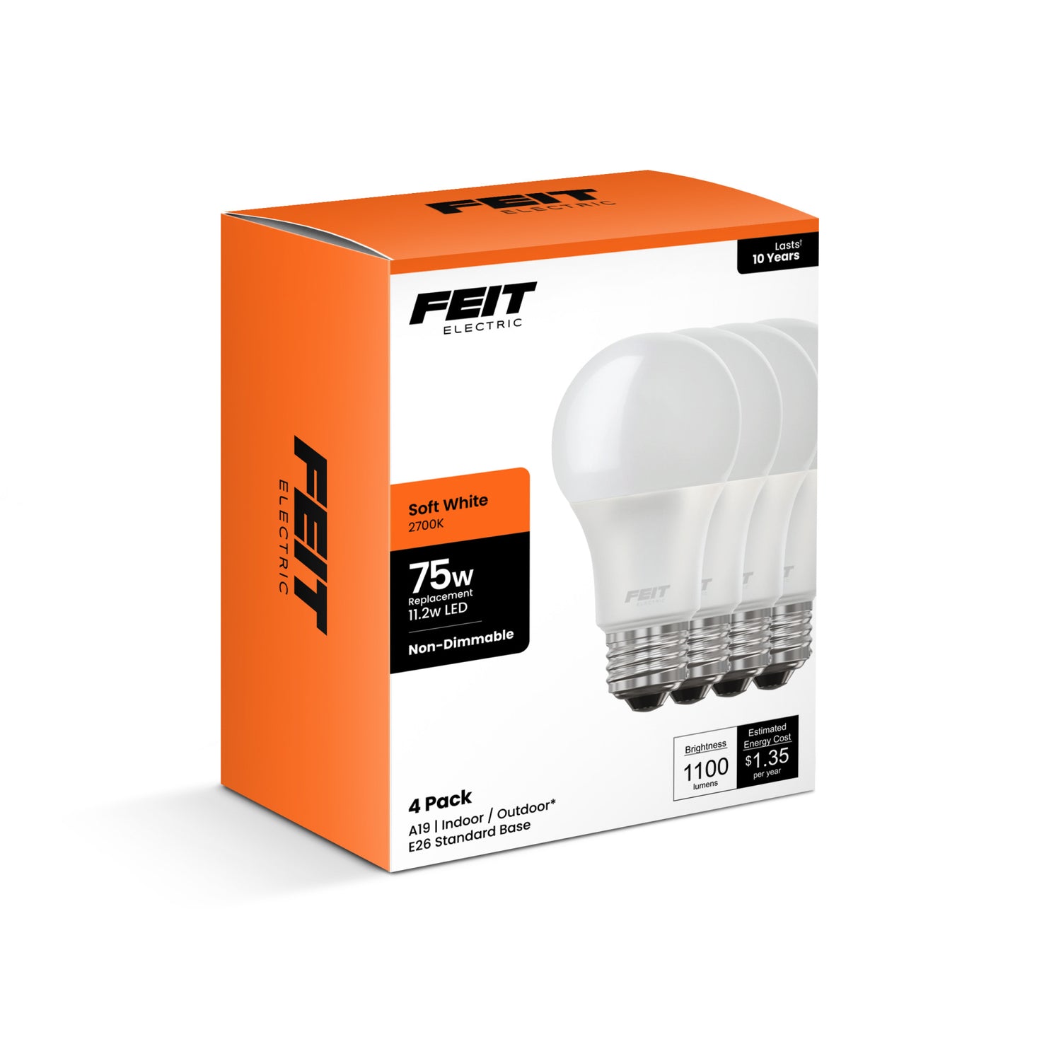 11.2W (75W Replacement) Soft White (2700K) E26 Base A19 Non-Dimmable General Purpose LED