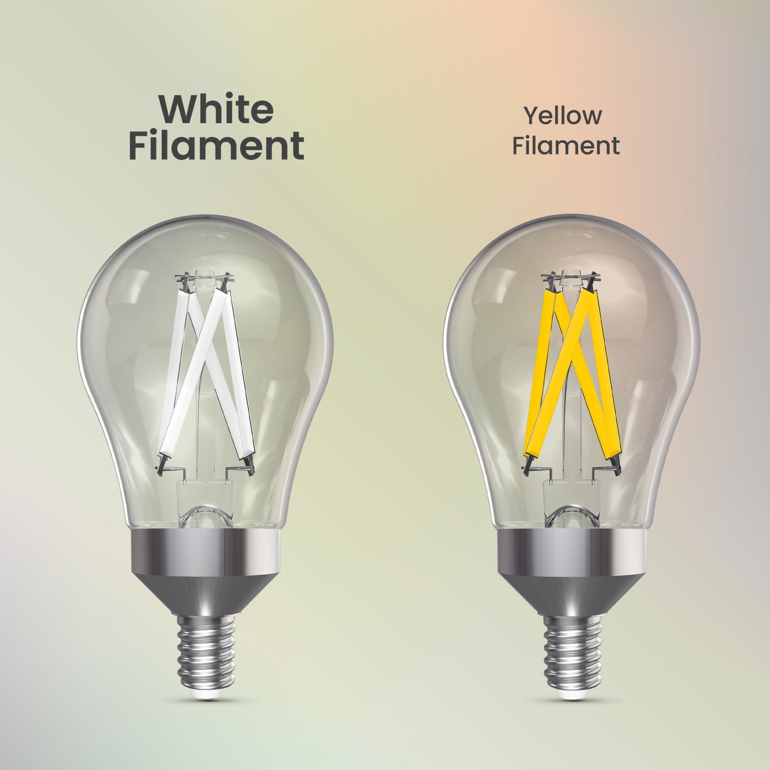5W (40W Replacement) Soft White (2700K) A15 E17 Intermediate Base Exposed White Filament LED Light Bulb (2-Pack)