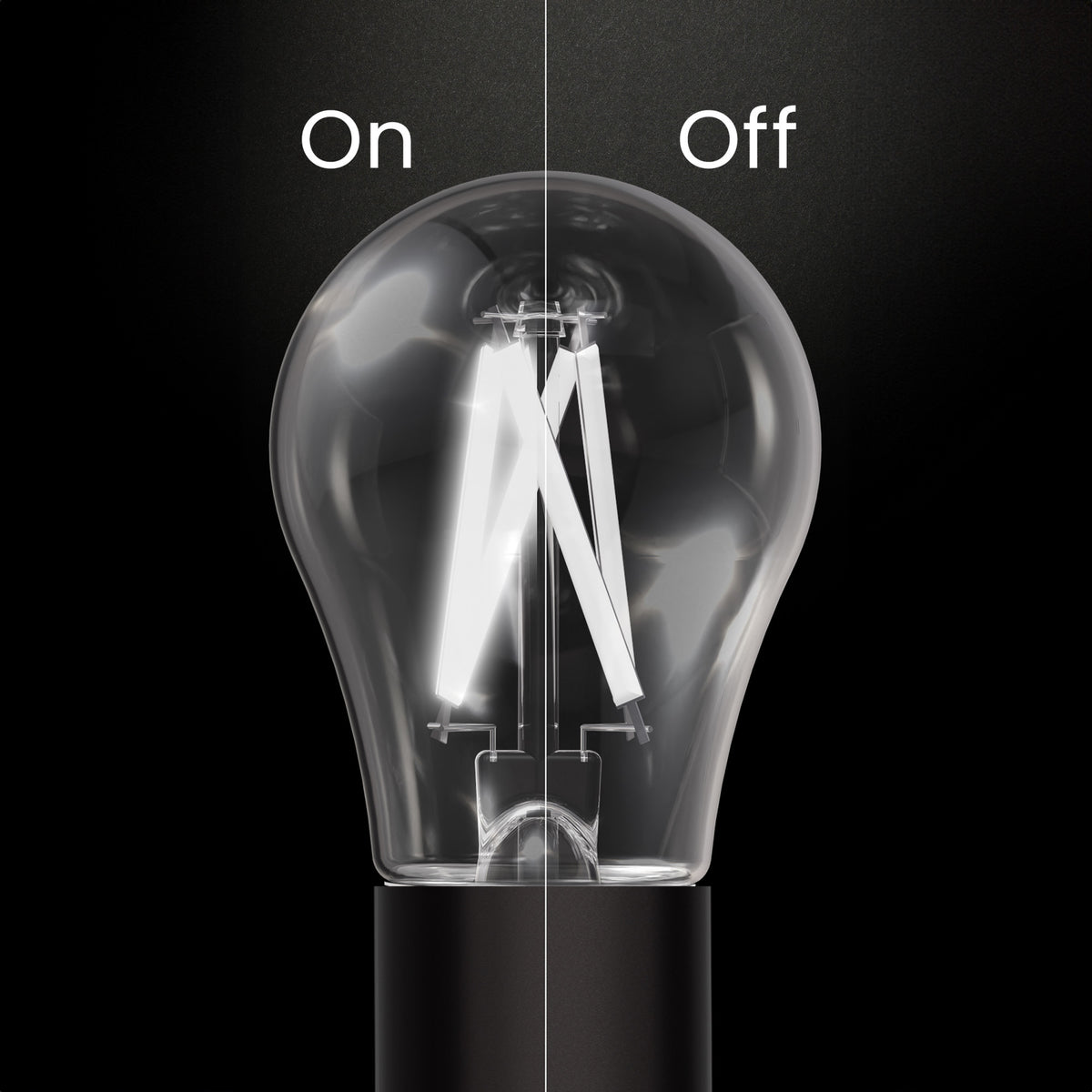 8.3W (60W Replacement) True White (3500K) A15 E26 Base Exposed White Filament LED Light Bulb (2-Pack)