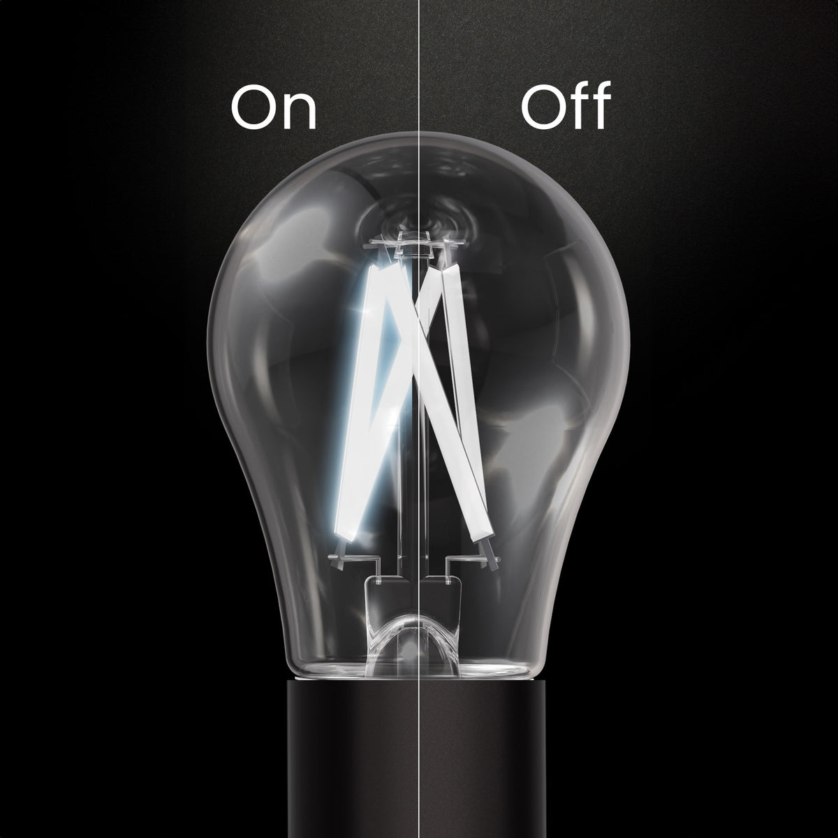 8.3W (60W Replacement) Daylight (5000K) A15 E26 Base Exposed White Filament LED Light Bulb (2-Pack)