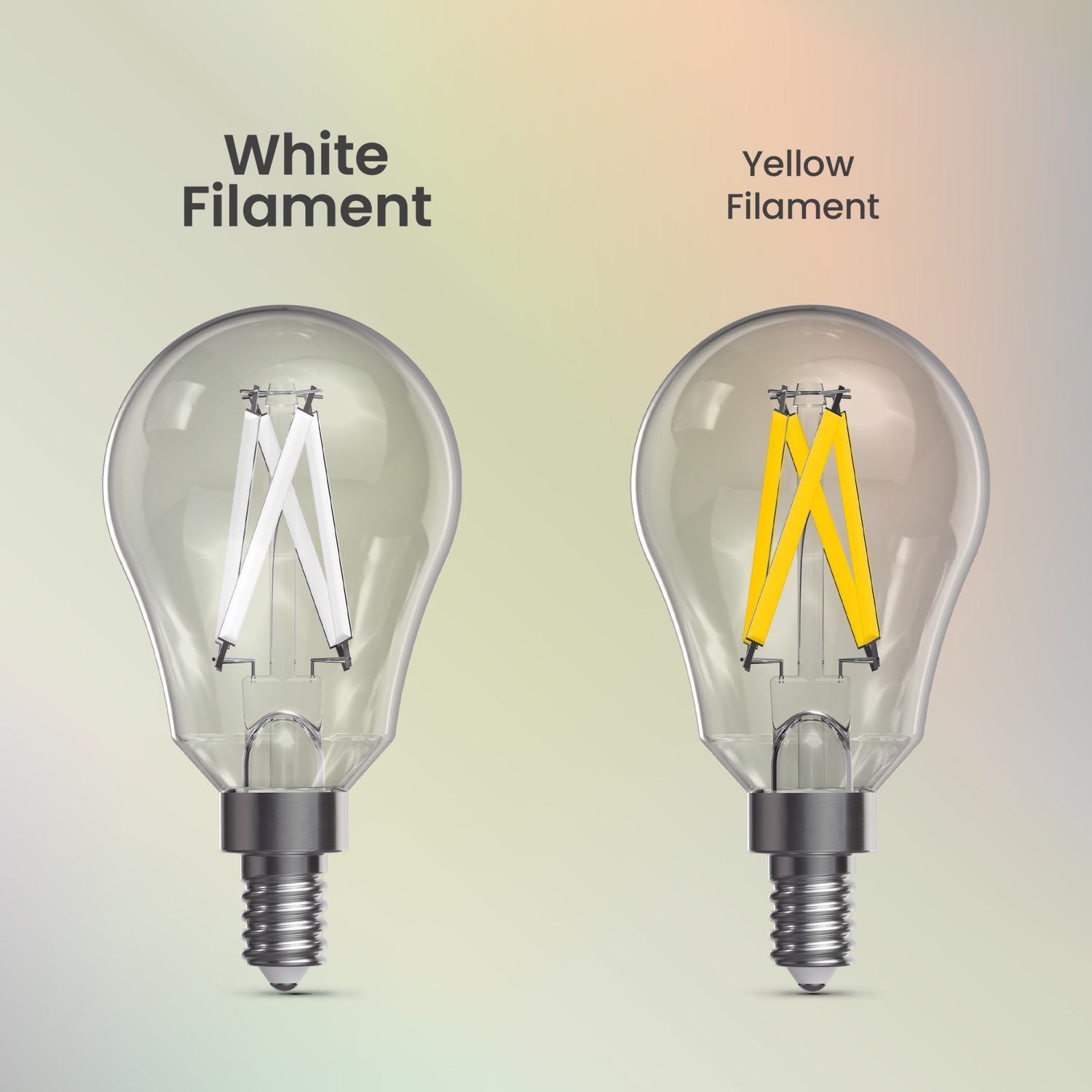 8.3W (60W Replacement) Daylight (5000K) A15 E12 Chandelier Base Exposed White Filament LED Light Bulb (2-Pack)
