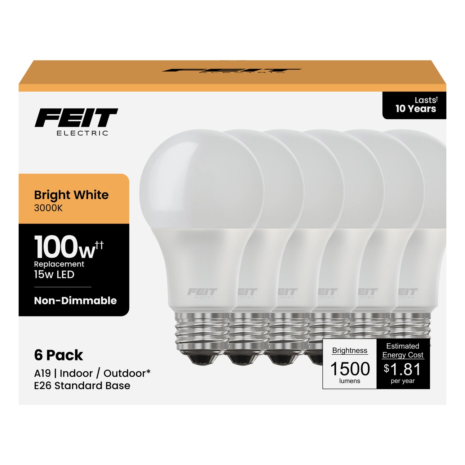 15W (100W Replacement) E26 Base A19 Non-Dimmable General Purpose LED