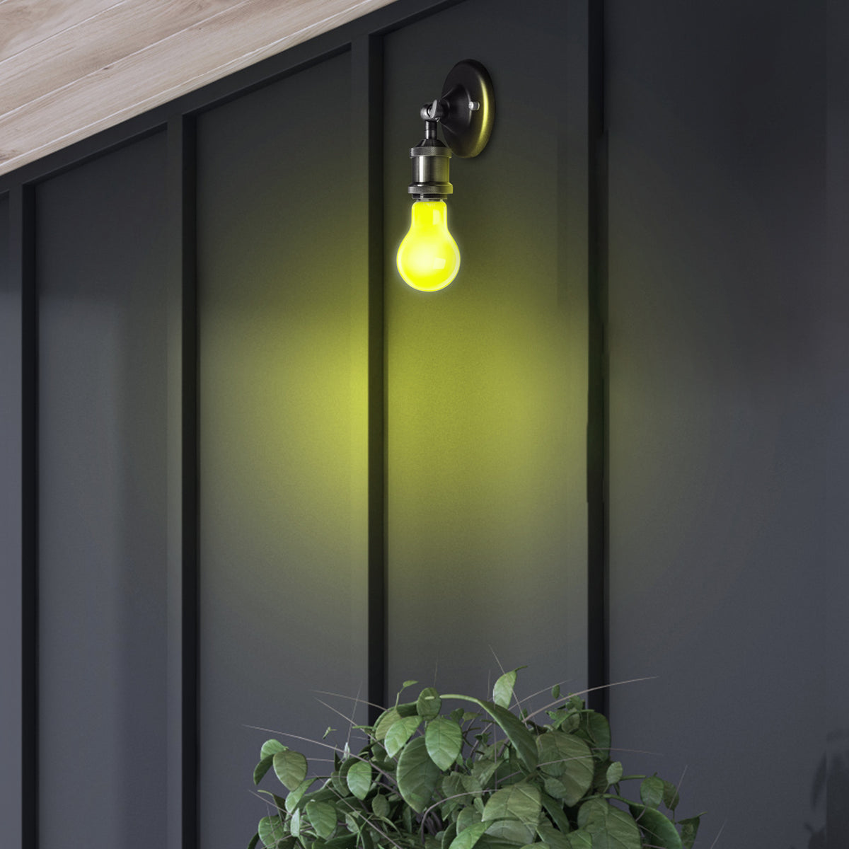 5W (60W Equivalent) A19 E26 Base Yellow LED Bug Light