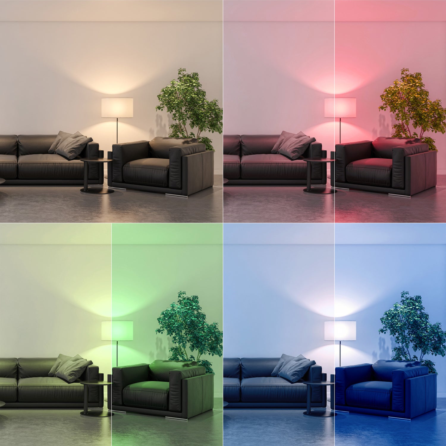 5W Color Changing A19 (E26 Base) LED Party Light Bulb with Remote Control (2-Pack)
