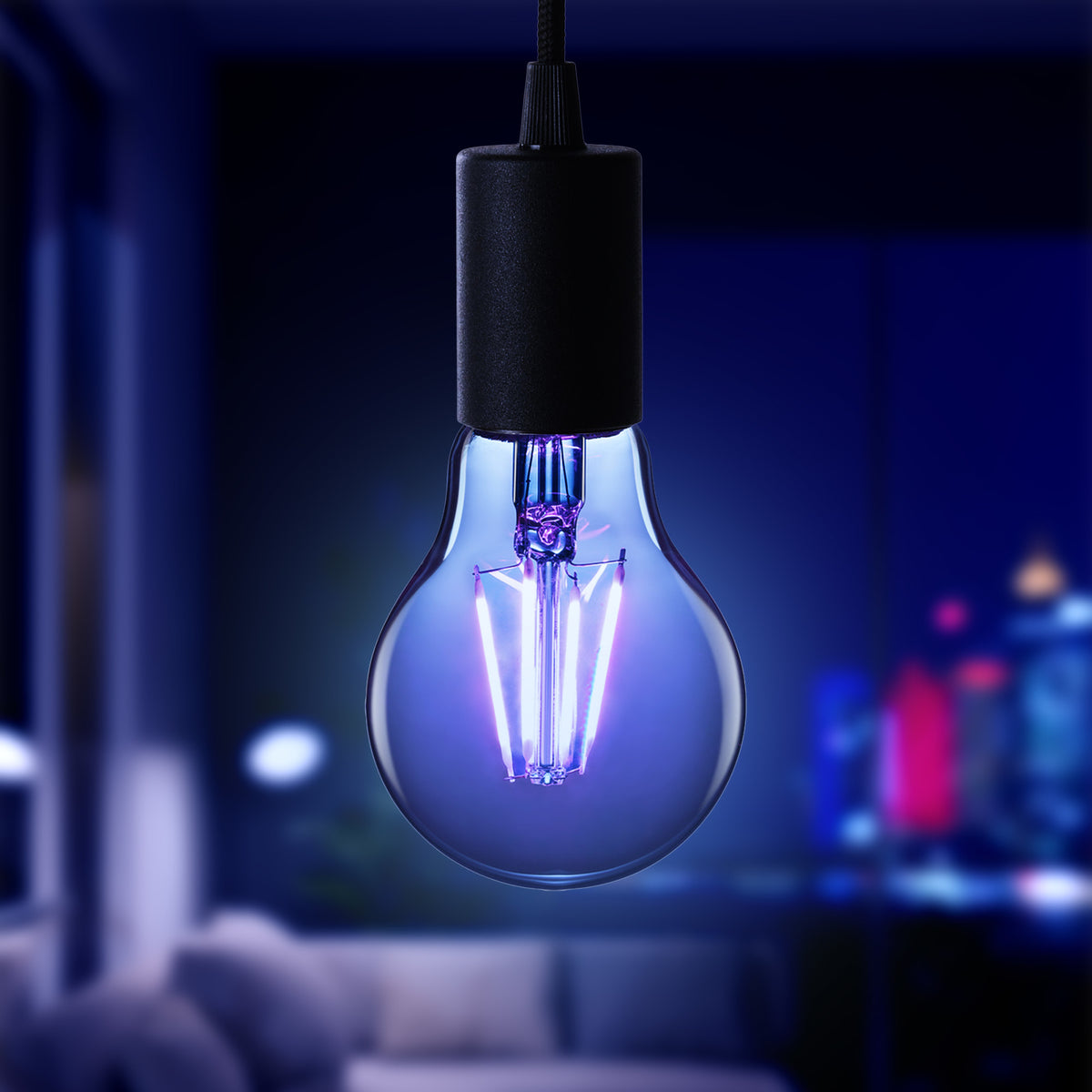 4.5W A19 Blue LED Filament Light Bulb