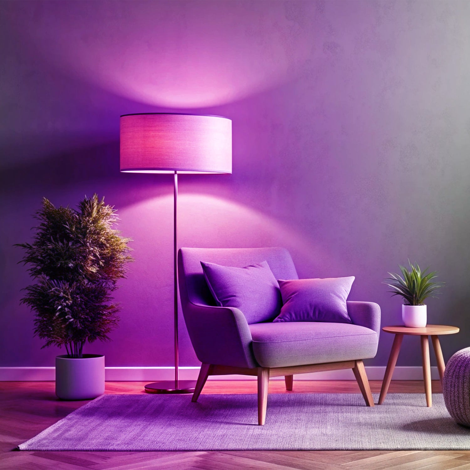 Clear Glass Purple A19 Dimmable LED Filament Light Bulb