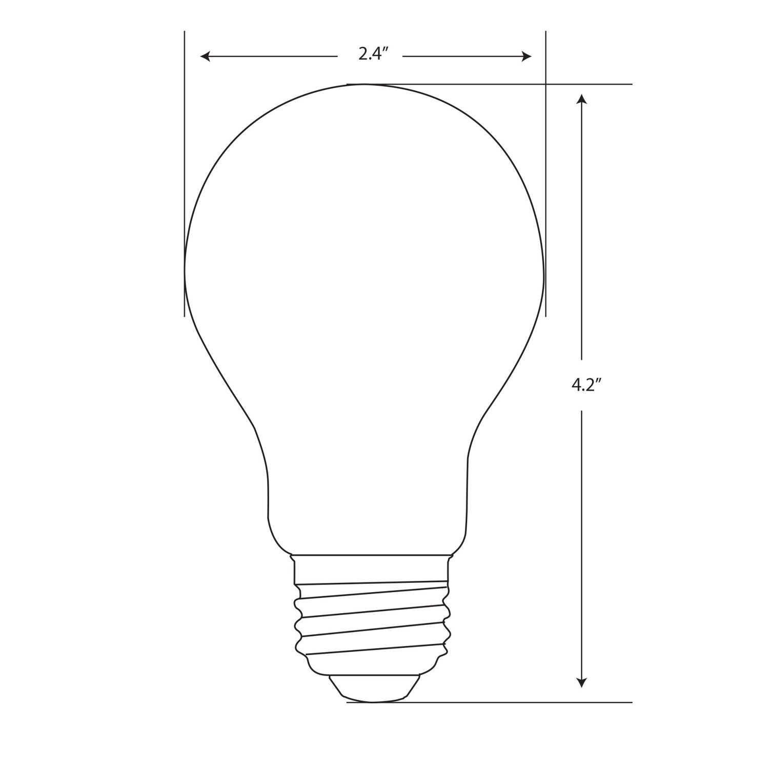 8.8W (60W Replacement) Daylight (5000K) A19 Dimmable Enhance Glass Filament General Purpose LED (4-Pack)
