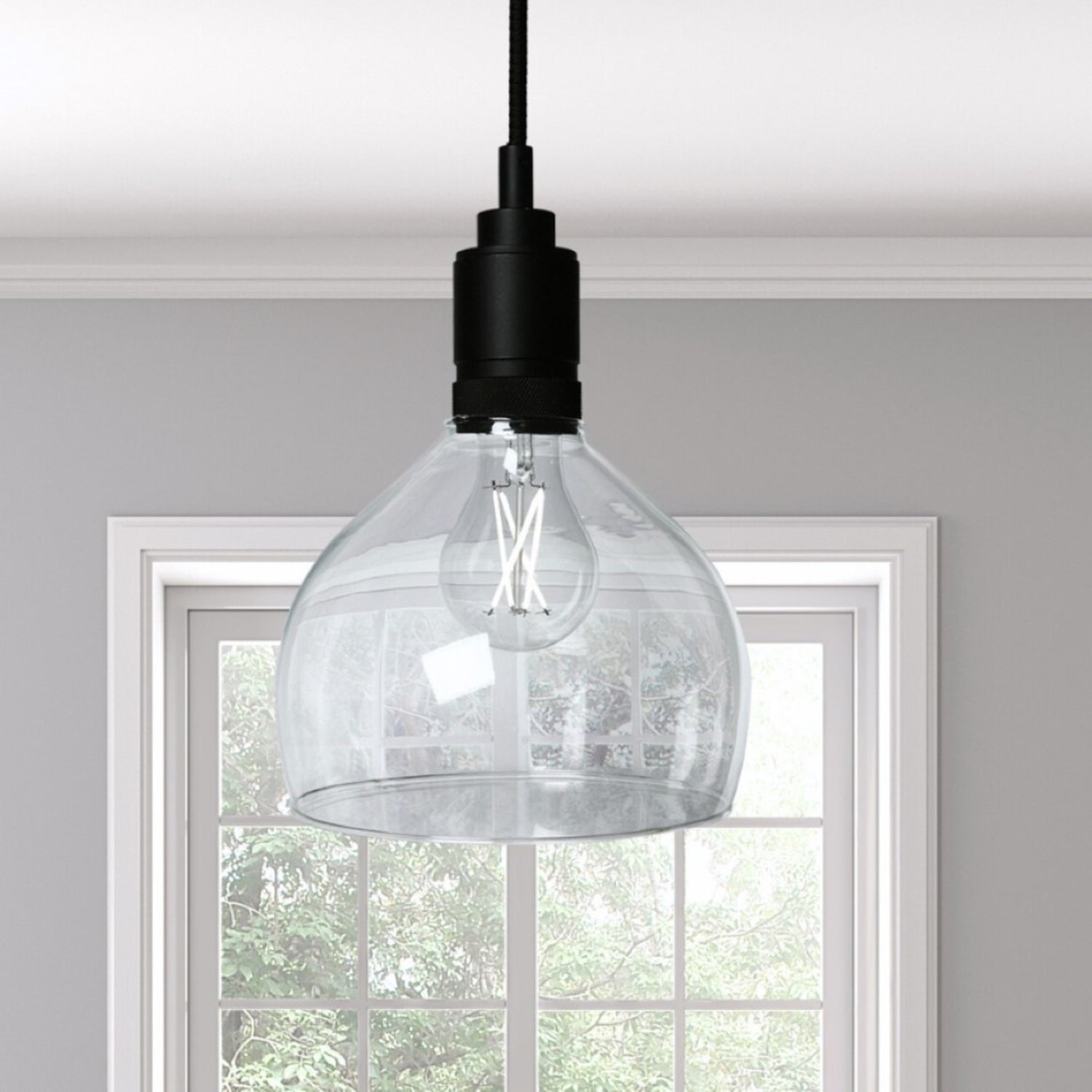 8.8W (60W Replacement) Soft White (2700K) A19 (E26 Medium Base) Dimmable Exposed White Filament LED Light Bulb (2-Pack)