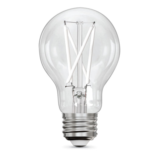 8.8W (60W Replacement) Daylight (5000K) A19 (E26 Medium Base) Dimmable Exposed White Filament LED Light Bulb (2-Pack)