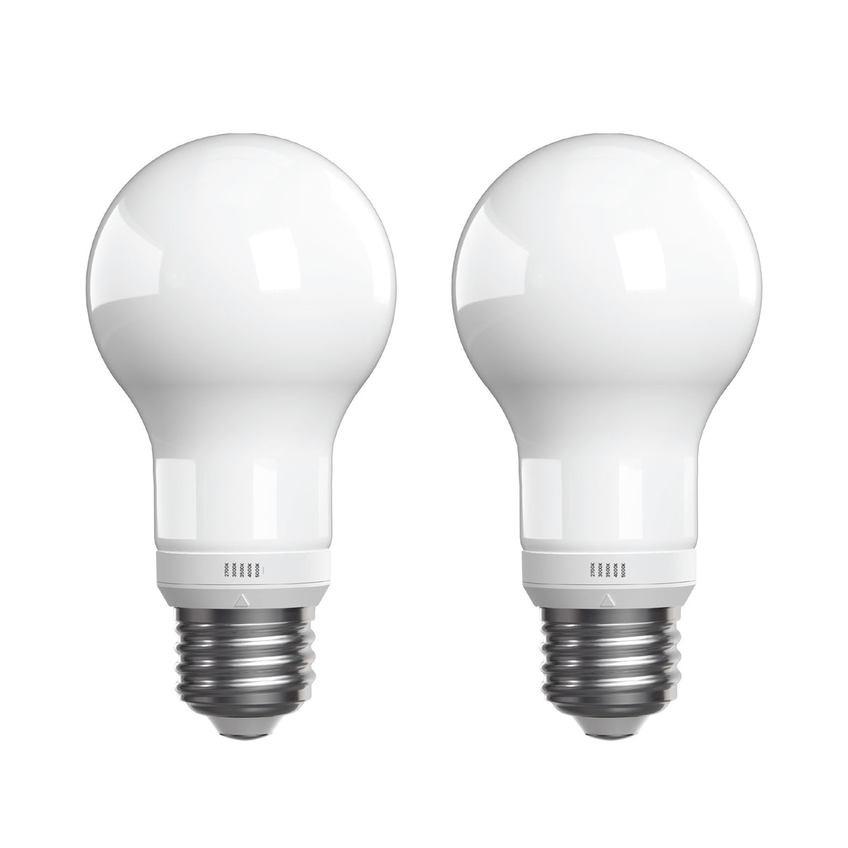 8.8W (60W Replacement) Twist to Select E26 Base A19 Frost Glass LED Bulb (2-Pack)