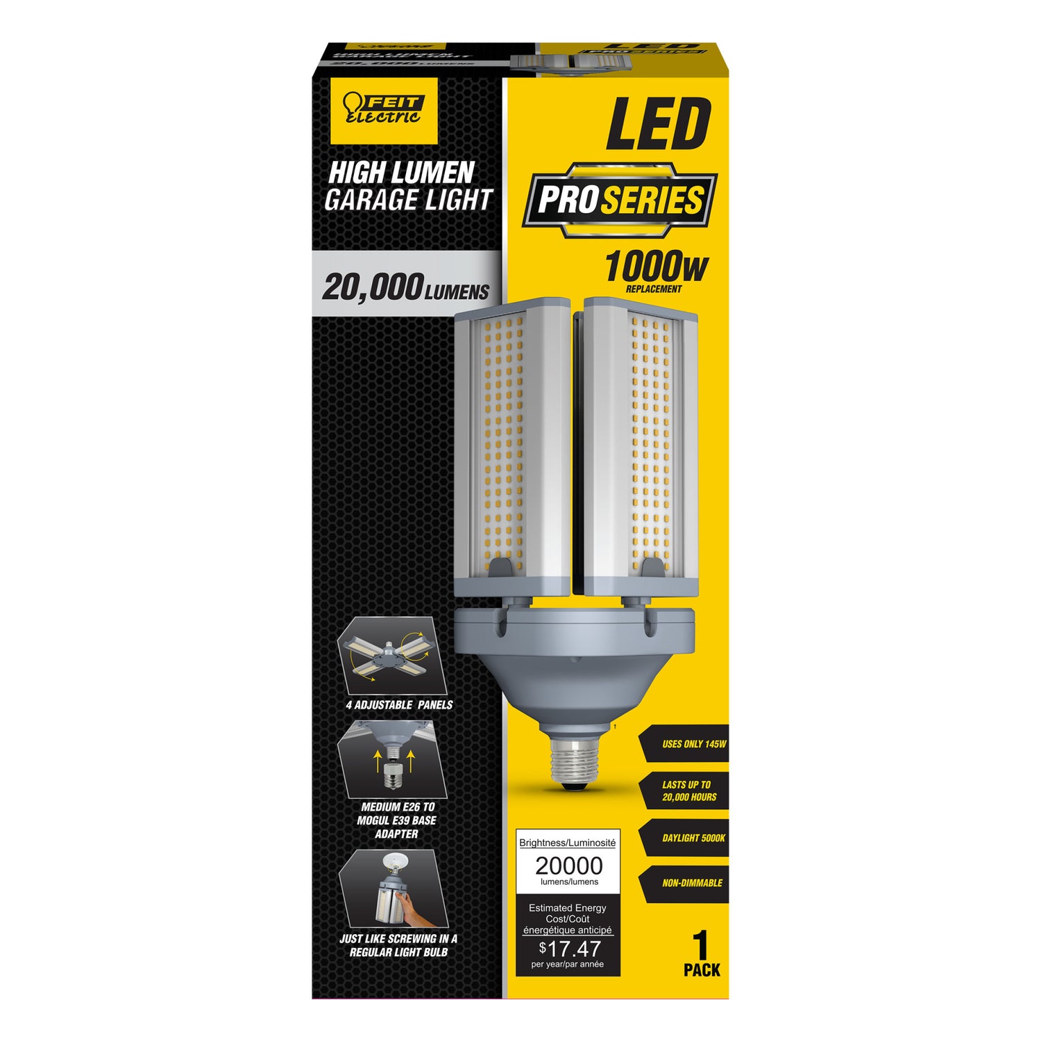 20000 Lumen Foldable Panel Garage Light