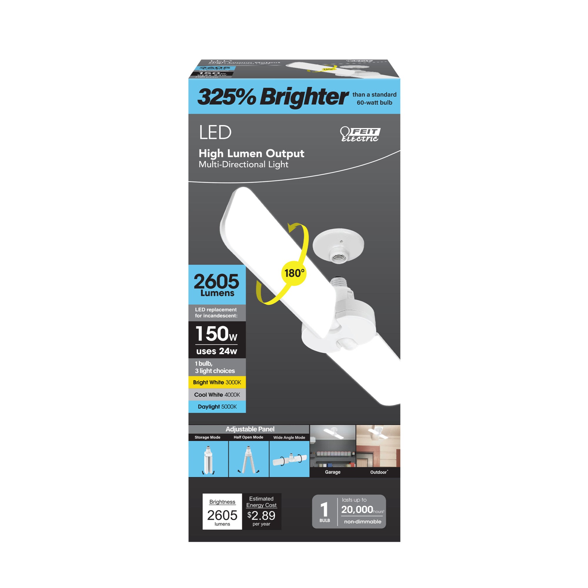 24W (150W Replacement) 2605 Lumen Selectable White Multi